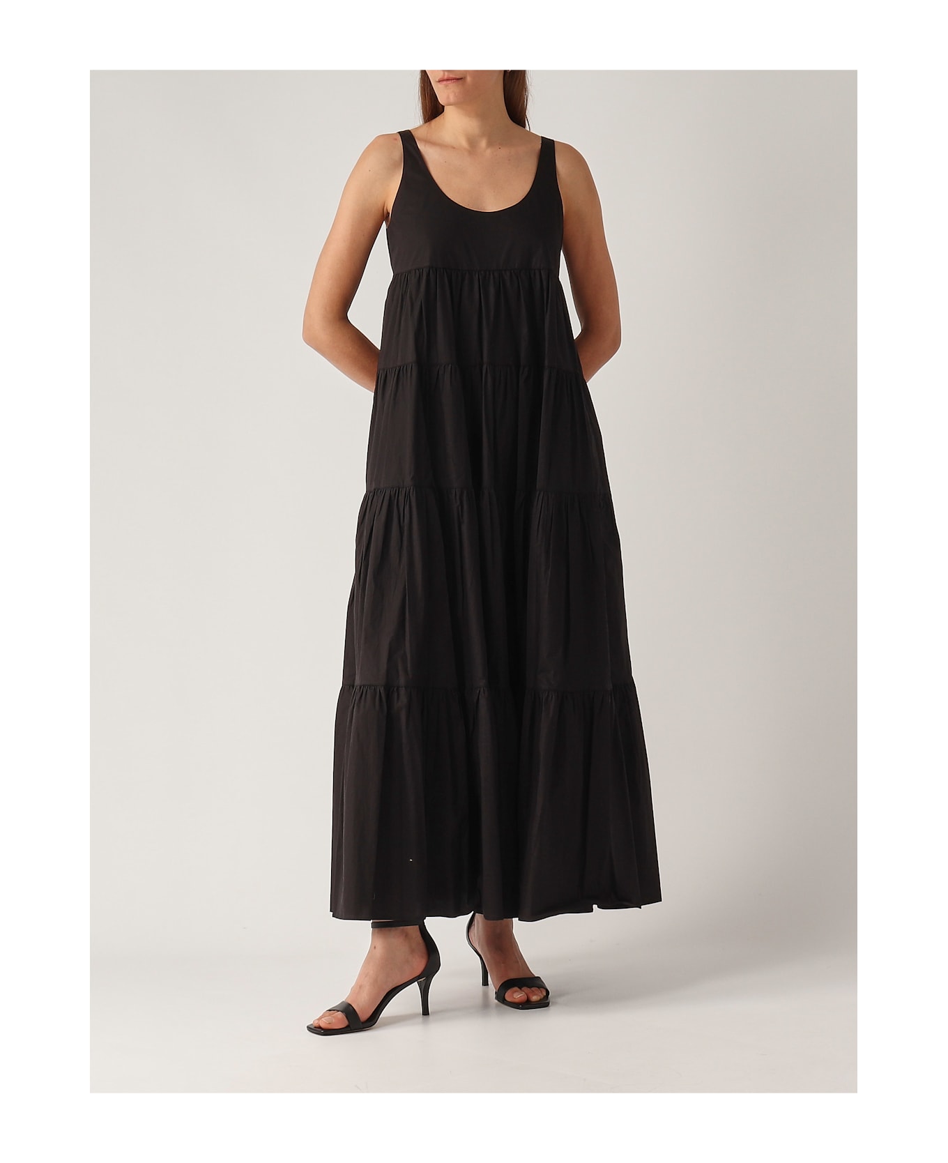 Michael Kors V Neck Tier Dress Dress - NERO