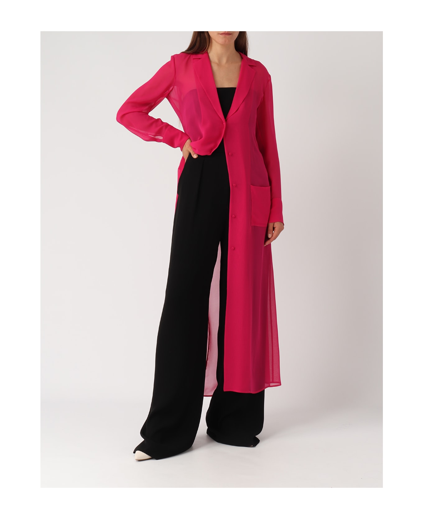 Max Mara Fago Coat - MAGENTA