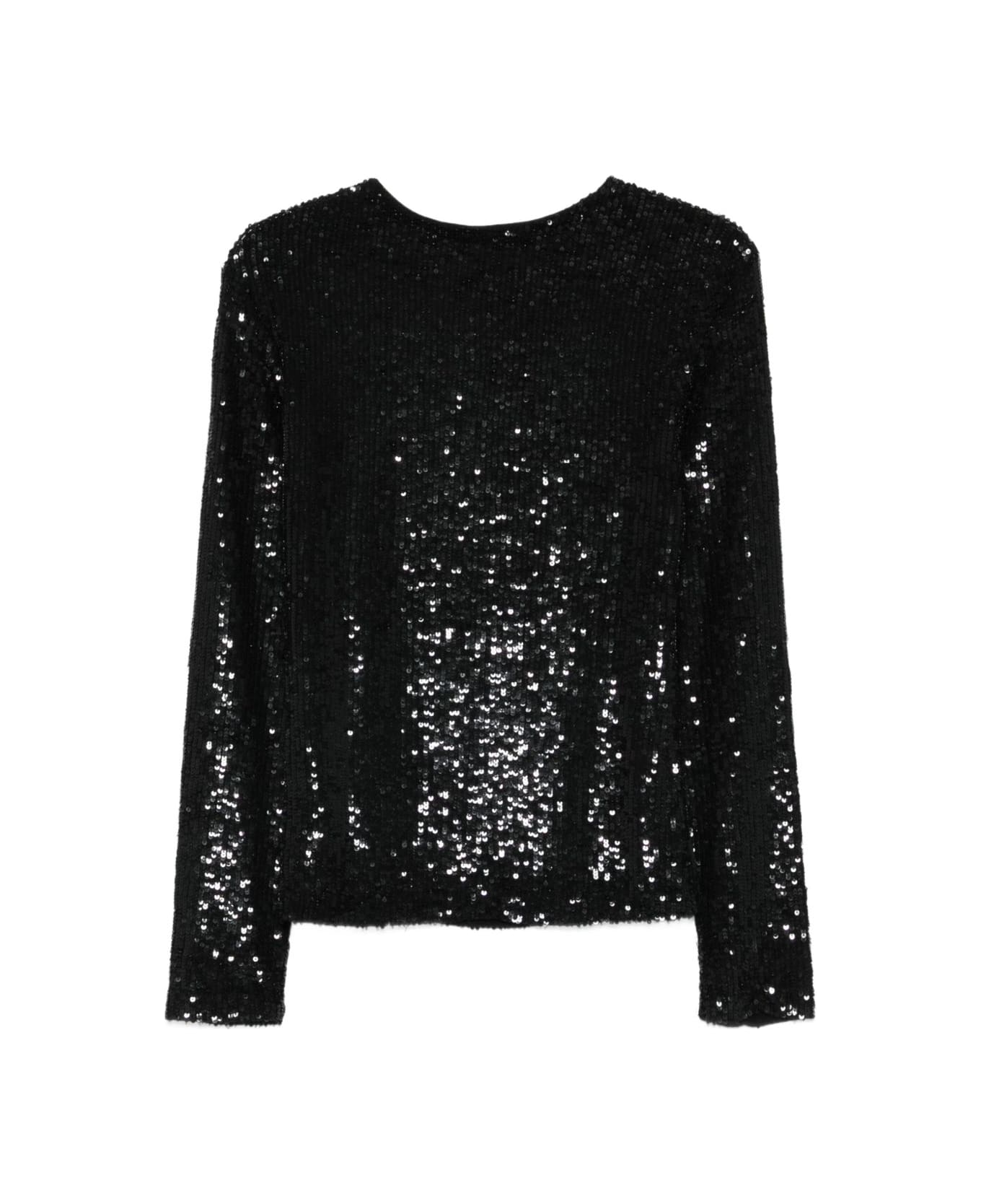 Parosh Sequined Top - Black