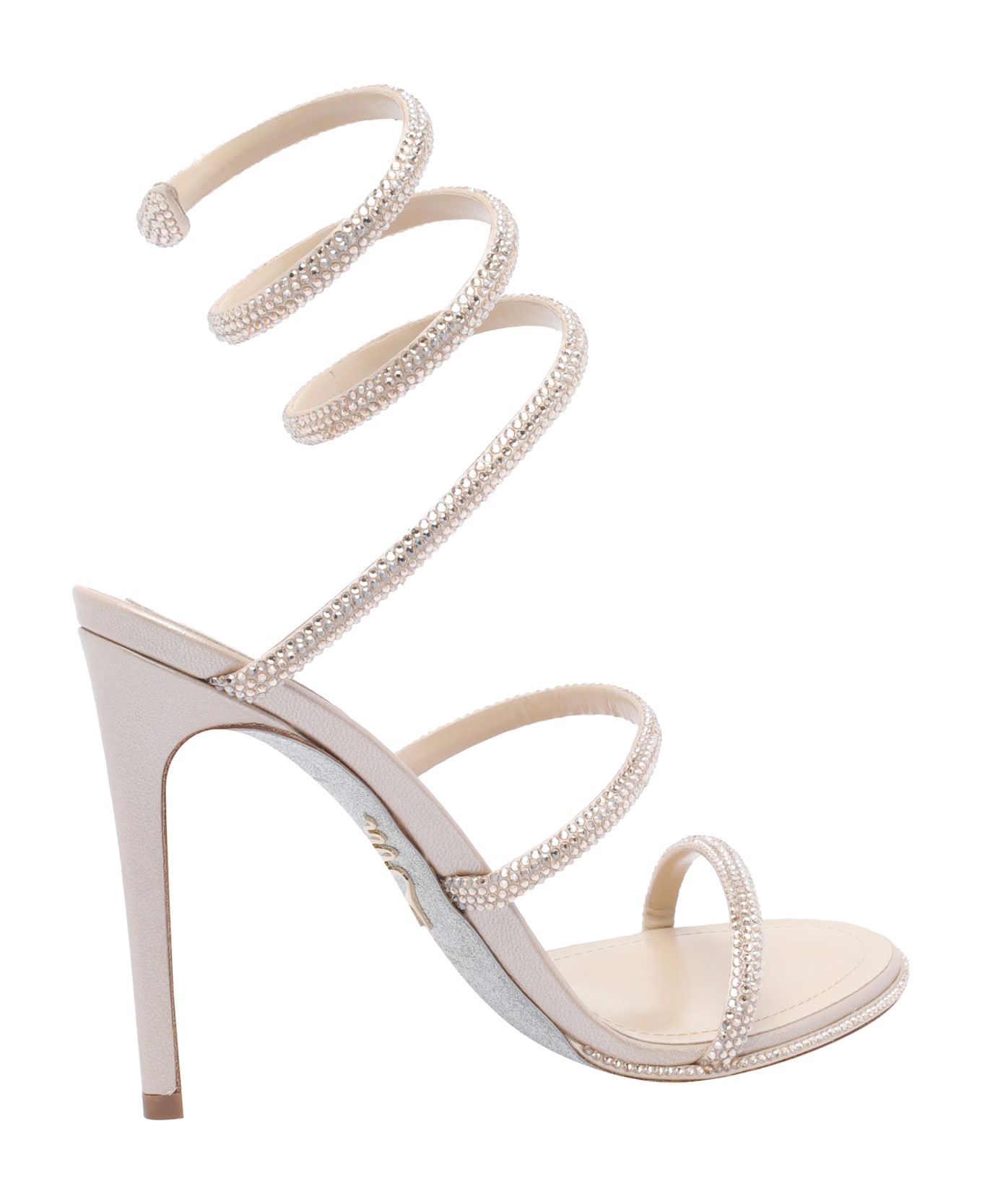 René Caovilla Cleo Pump Sandals - Beige