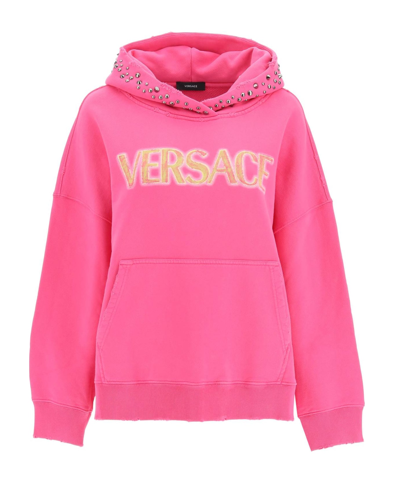 Versace Hoodie With Studs - Pink フリース