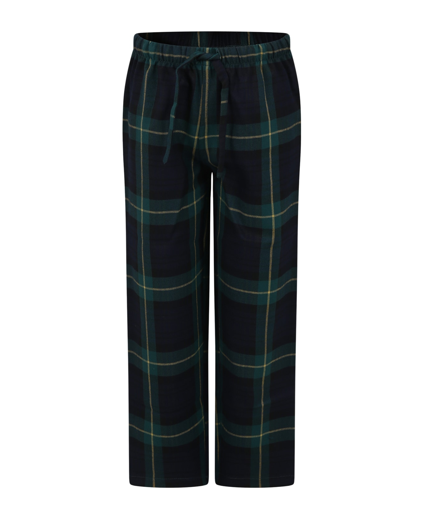 MC2 Saint Barth Green Pajamas Trousers For Boy With Logo - Multicolor ジャンプスーツ