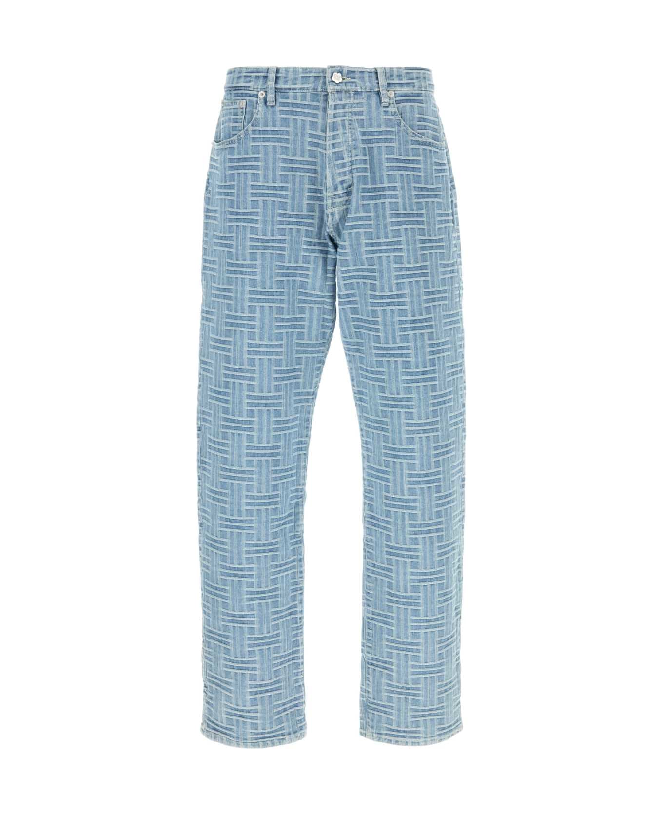 Kenzo Embroidered Denim Jeans - BLEACHEDBLUEDENIM