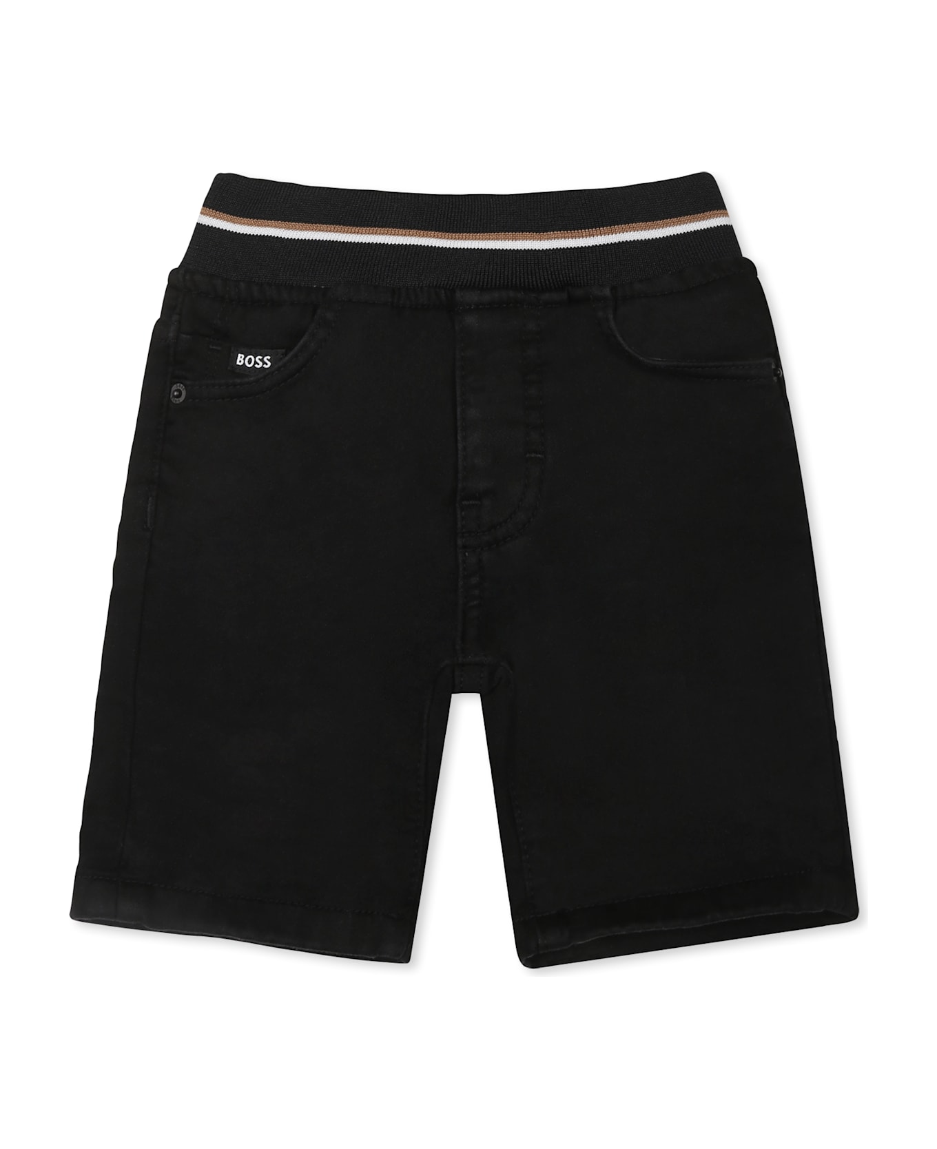Hugo Boss Black Shorts For Baby Boy With Logo - Black