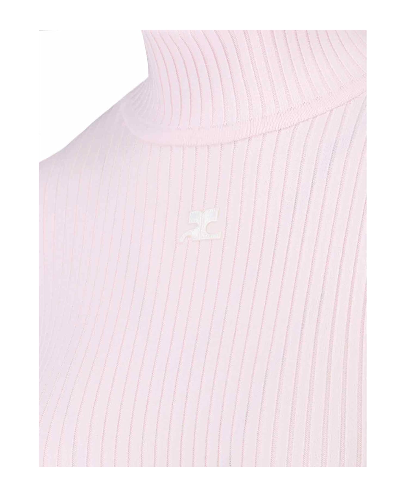 Courrèges Logo Turtleneck Sweater - Pink