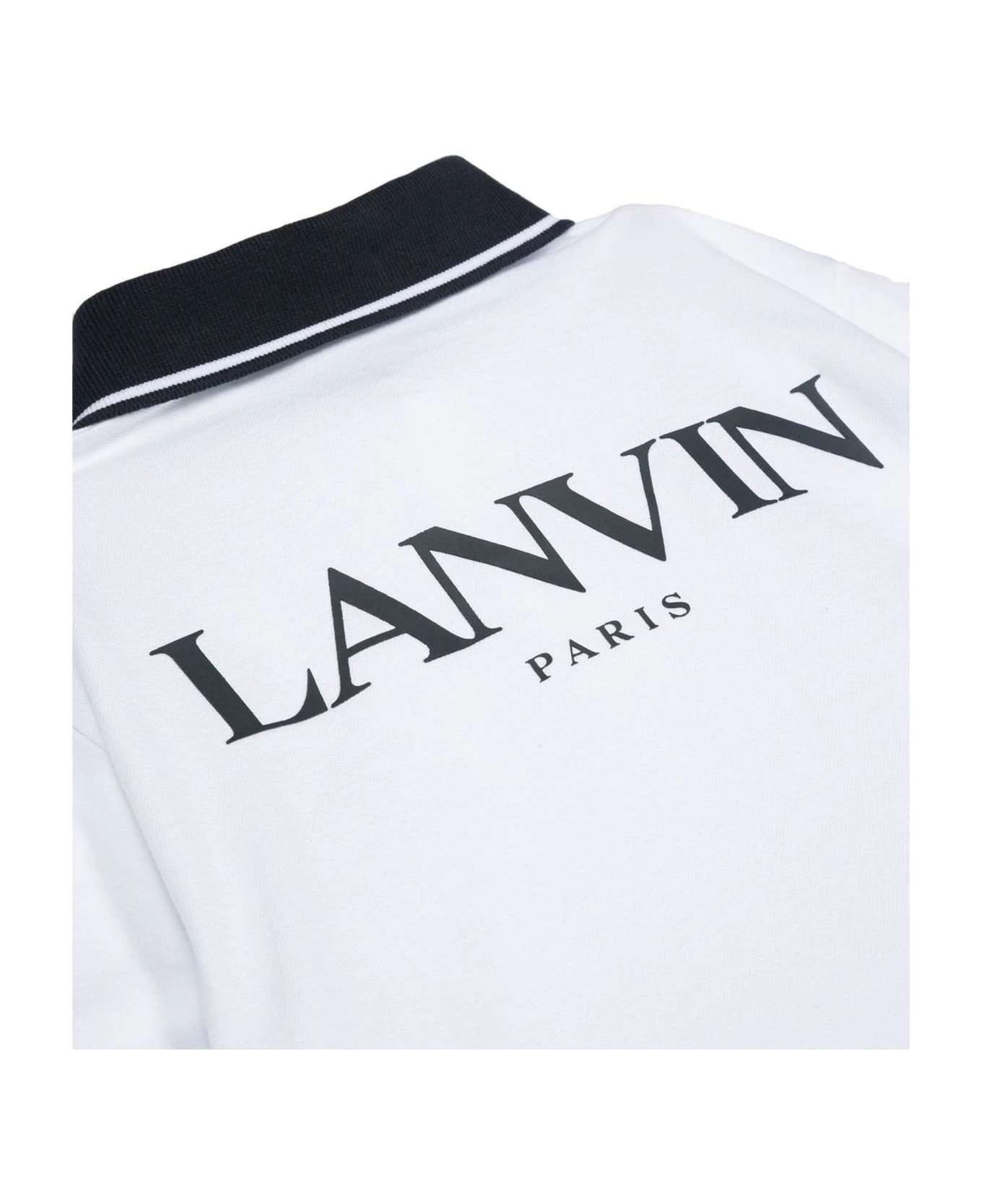 Lanvin White Cotton Polo Dress Shirt - Bianco