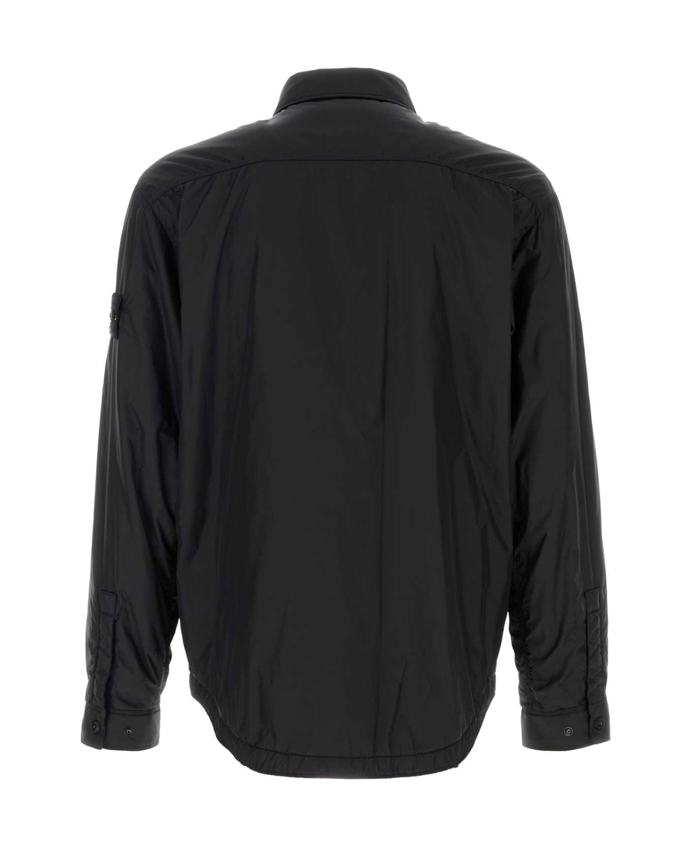 Stone Island Black Nylon Padded Jacket - BLACK