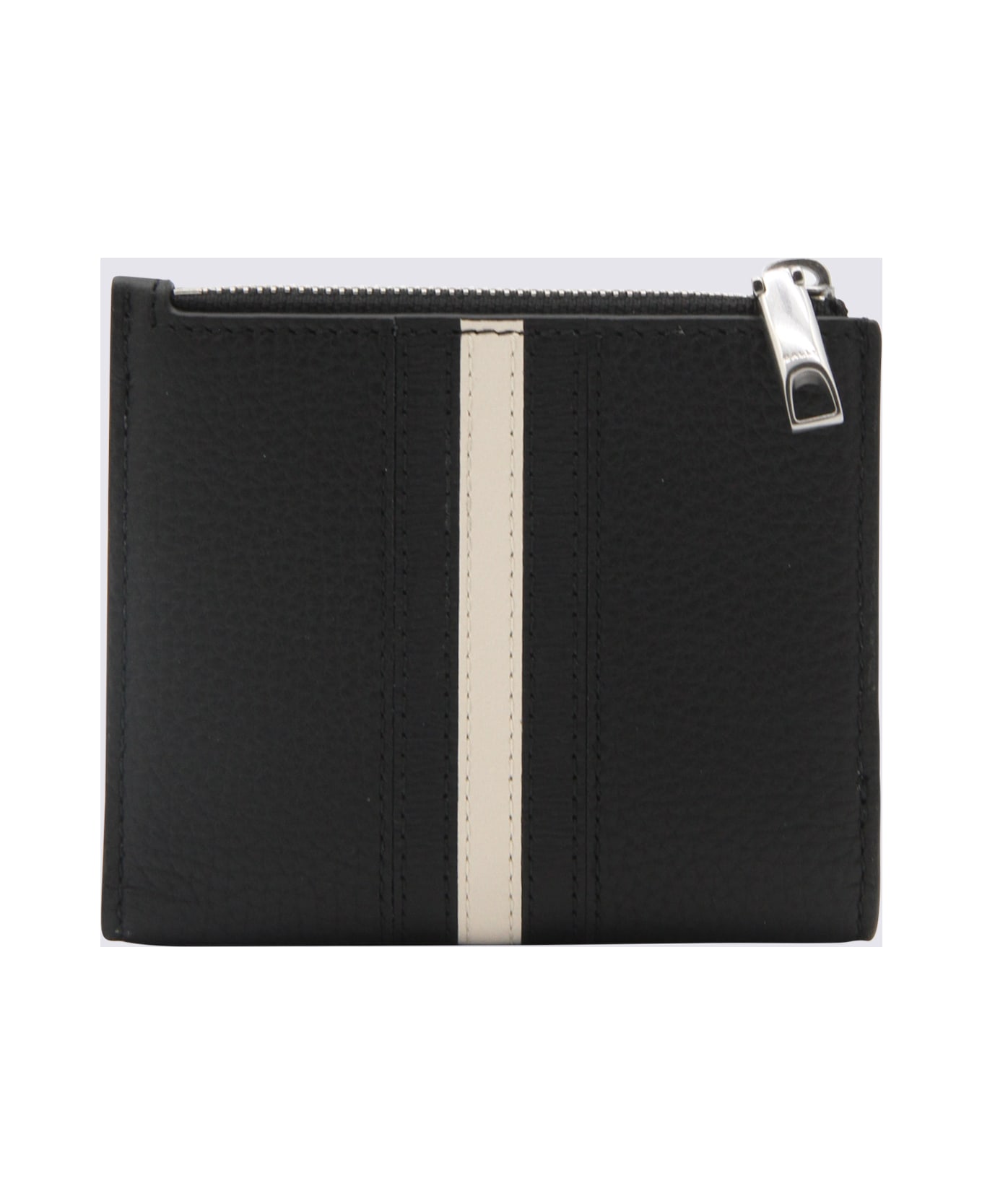 Bally Black Leather Wallet - BLACK+PALLADIO 財布