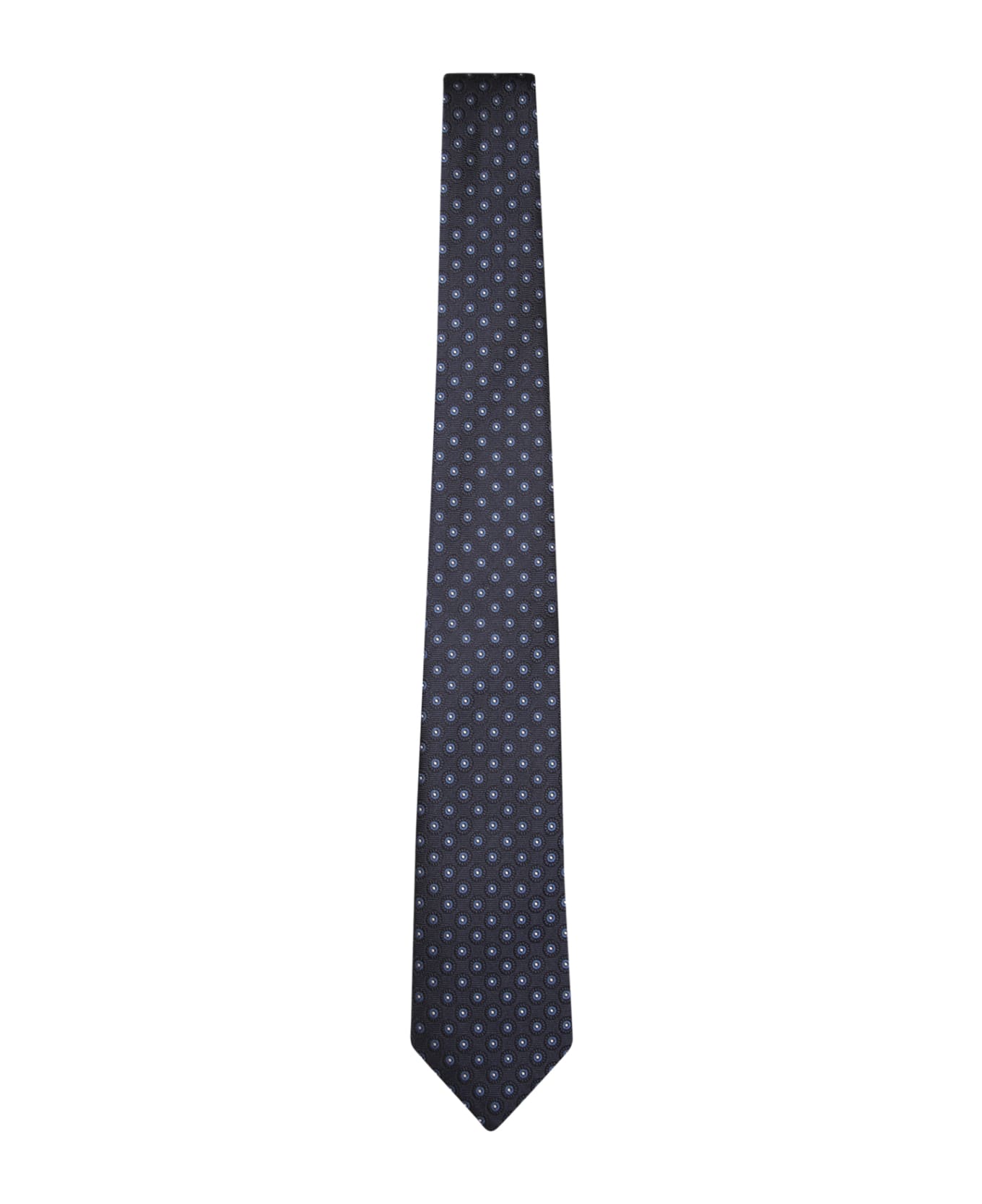 Canali Blue Floral Tie - Blue