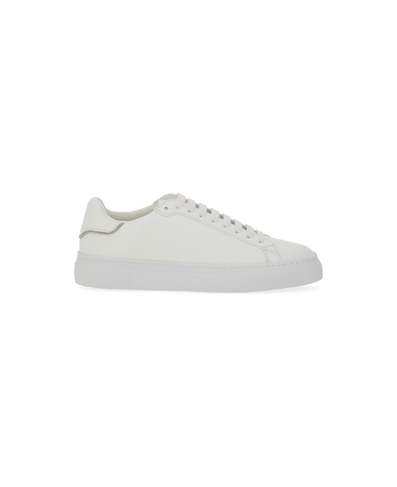 Fabiana Filippi Leather Sneaker - WHITE