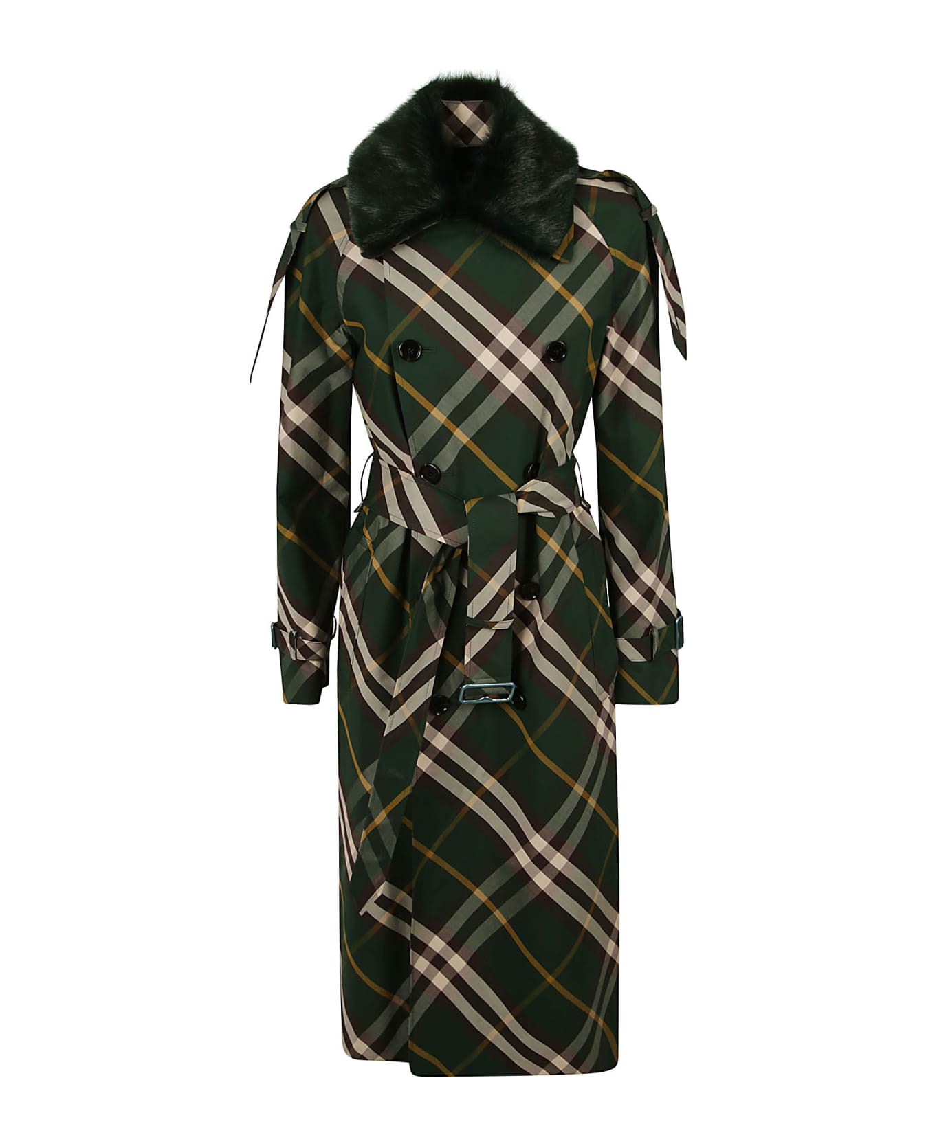 Burberry Check Belted Coat - IVY IP CHECK