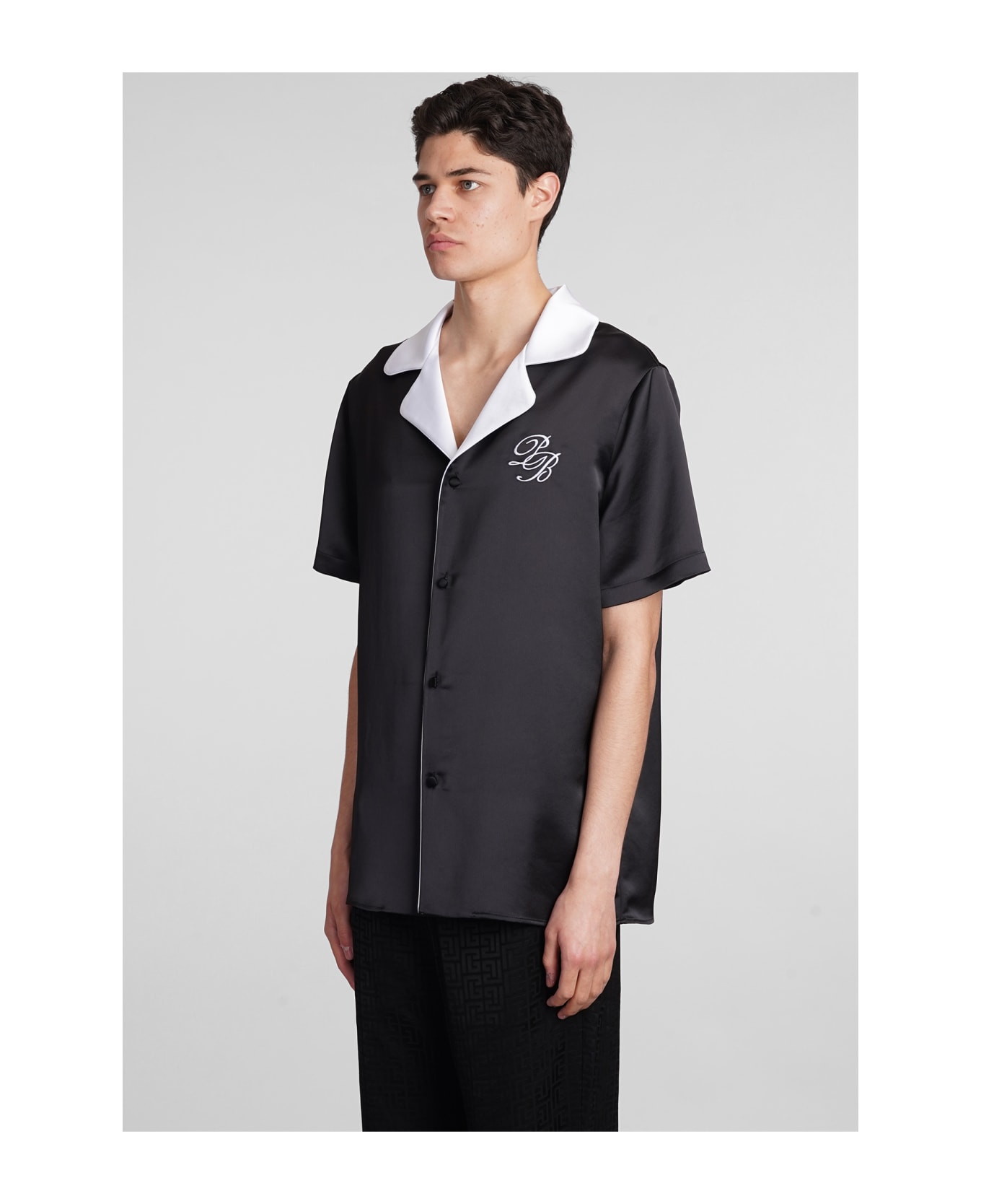 Balmain Shirt In Black Polyester - black