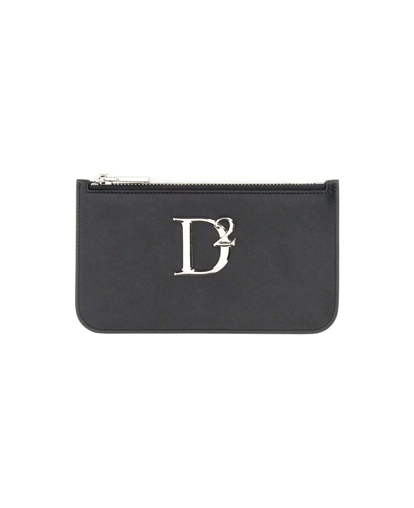 Dsquared2 Pouch With Logo - BLACK クラッチバッグ