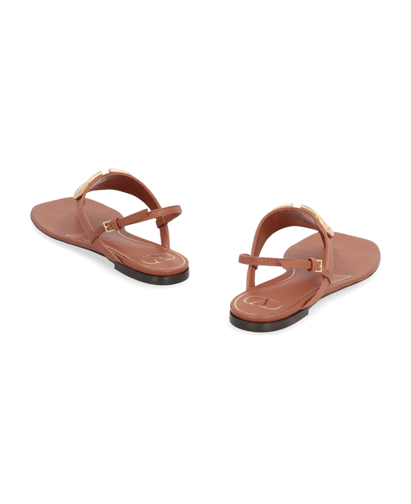 Valentino Garavani - Leather Thong-sandals - brown