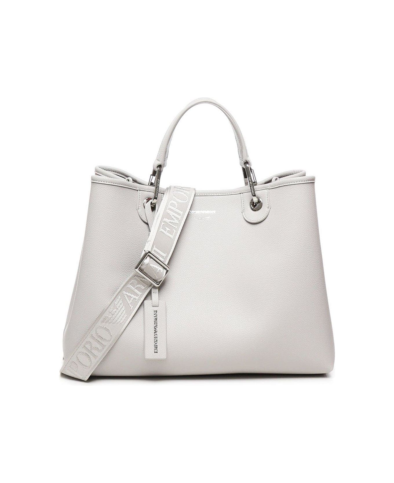 Emporio Armani Logo Tag Top Handle Bag - Grey