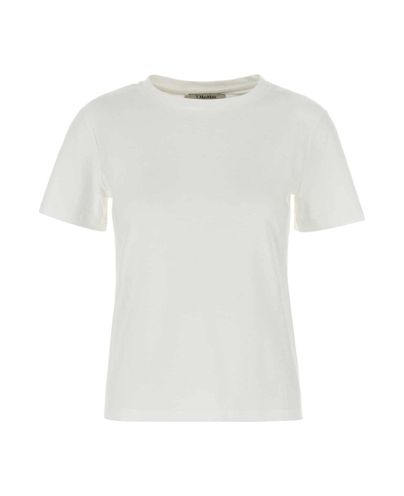 
S Max Mara White Cotton Gemma T-shirt - BIANCO