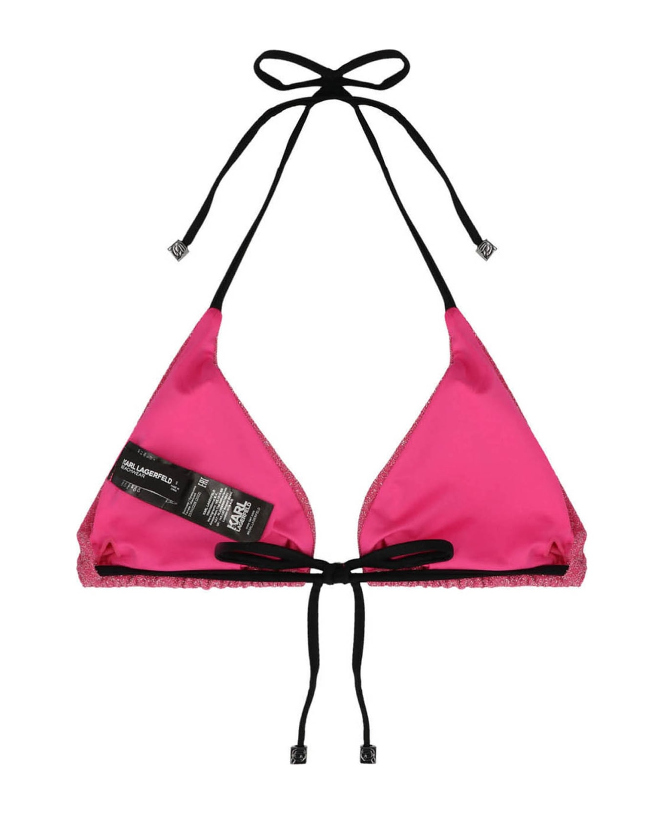 Karl Lagerfeld 'ikonik 2.0' Bikini Top - Fuchsia 水着