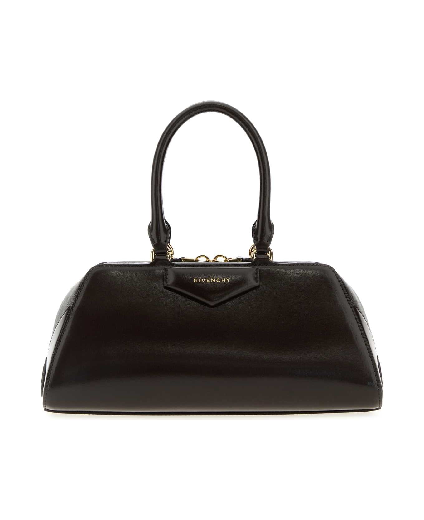 Givenchy Chocolate Leather Small Antigona Handbag - CHOCOLATE