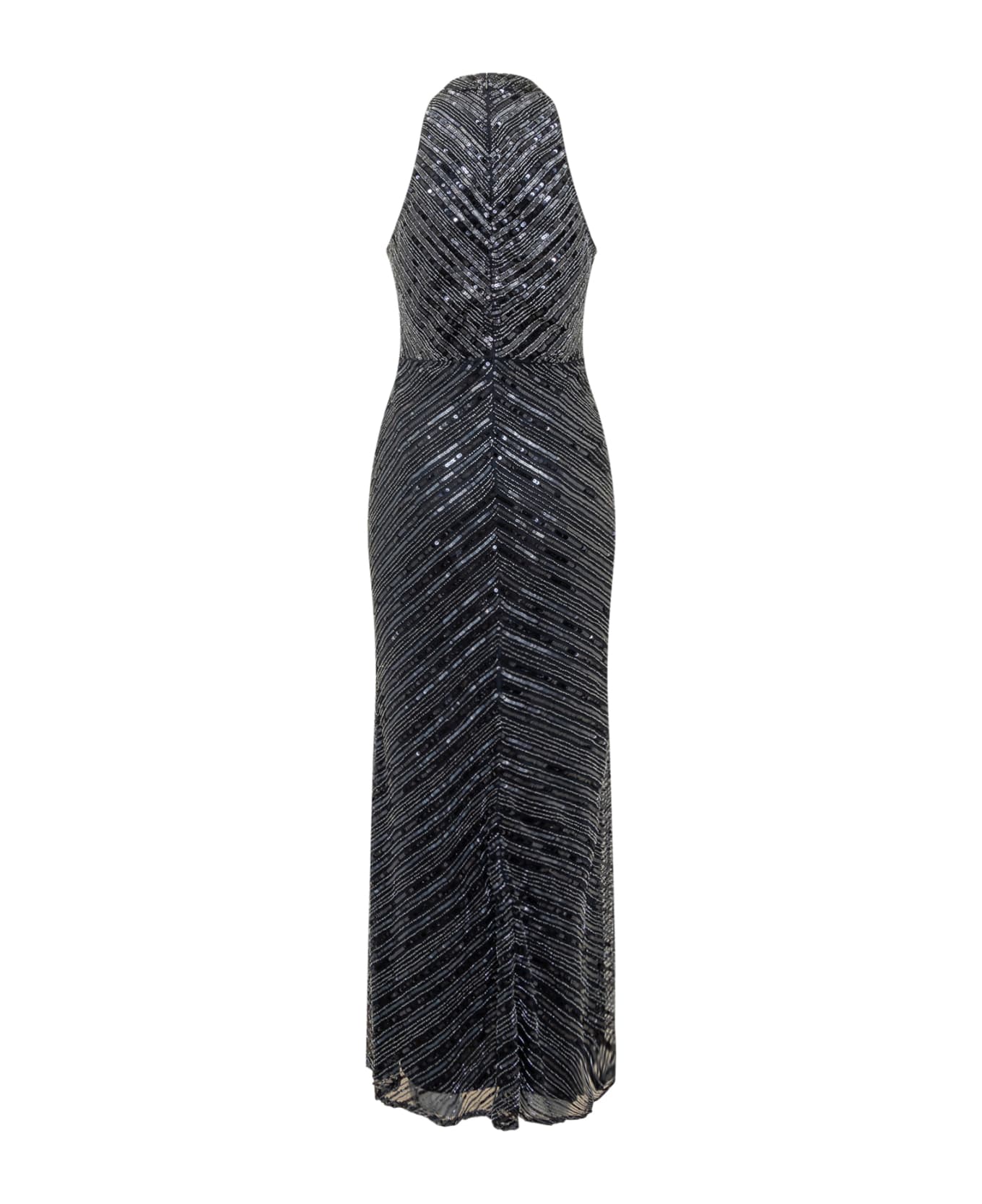 Ralph Lauren Emailene Gown Dress - LAUREN NAVY