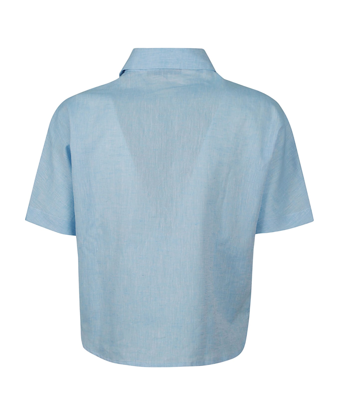 Ermanno Scervino Short-sleeved Floral Shirt - Azure