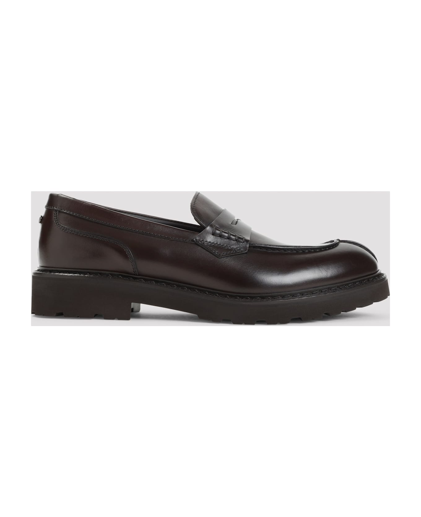 Canali College With Pennypack And Eva Sole Loafers - Brown ローファー＆デッキシューズ