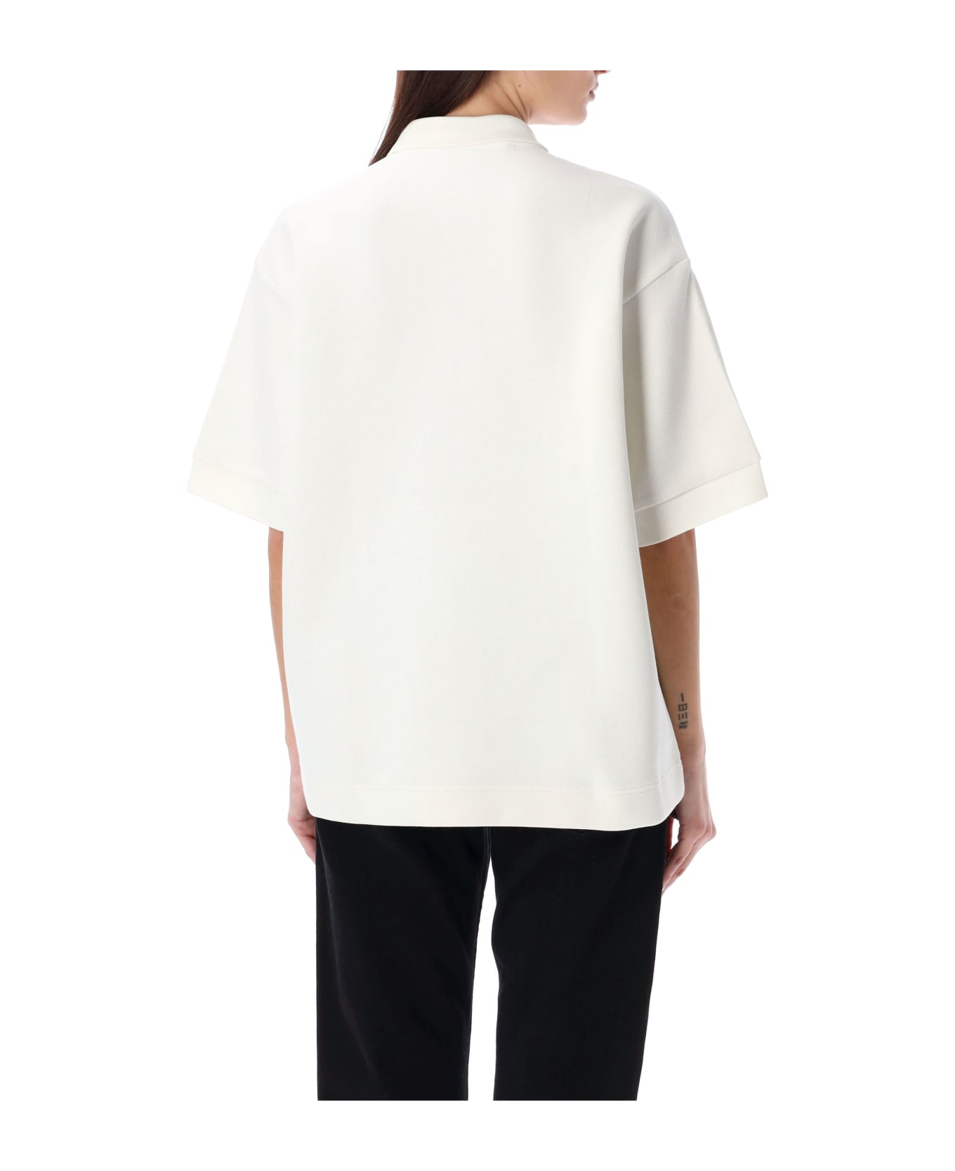 Lacoste Oversize Piqué Polo Shirt - WHITE ポロシャツ