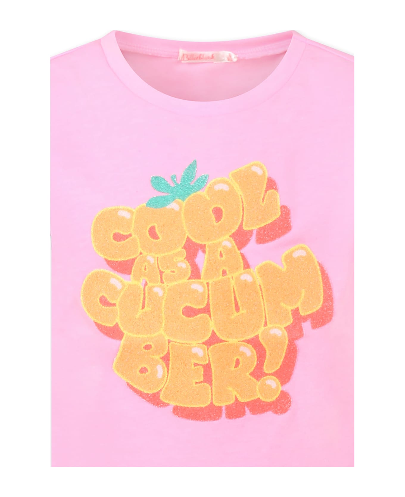 Billieblush Pink T-shirt For Girl With Writing - Pink