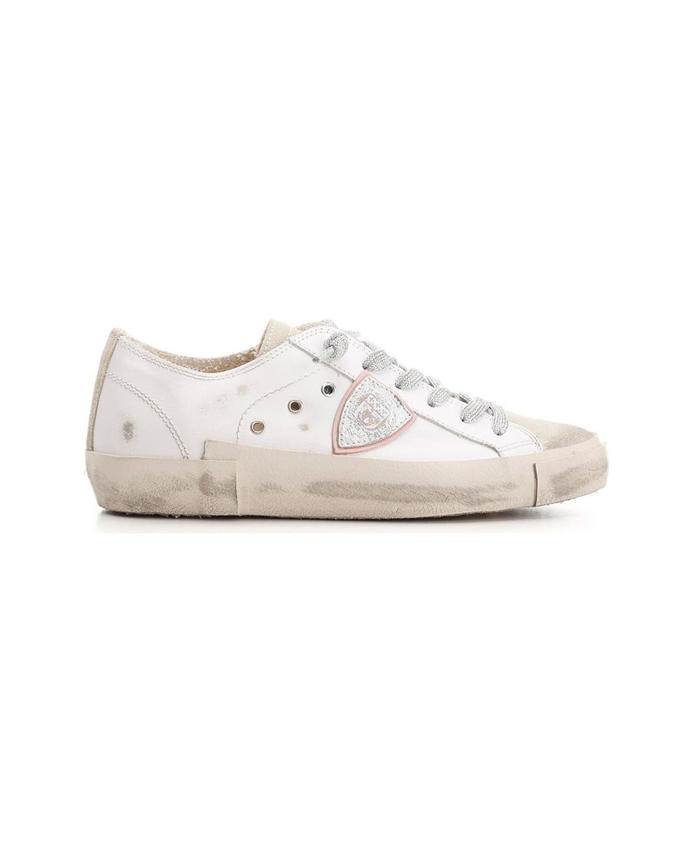 Philippe Model Logo-patch Lace-up Sneakers - Legere Blanc Sab スニーカー