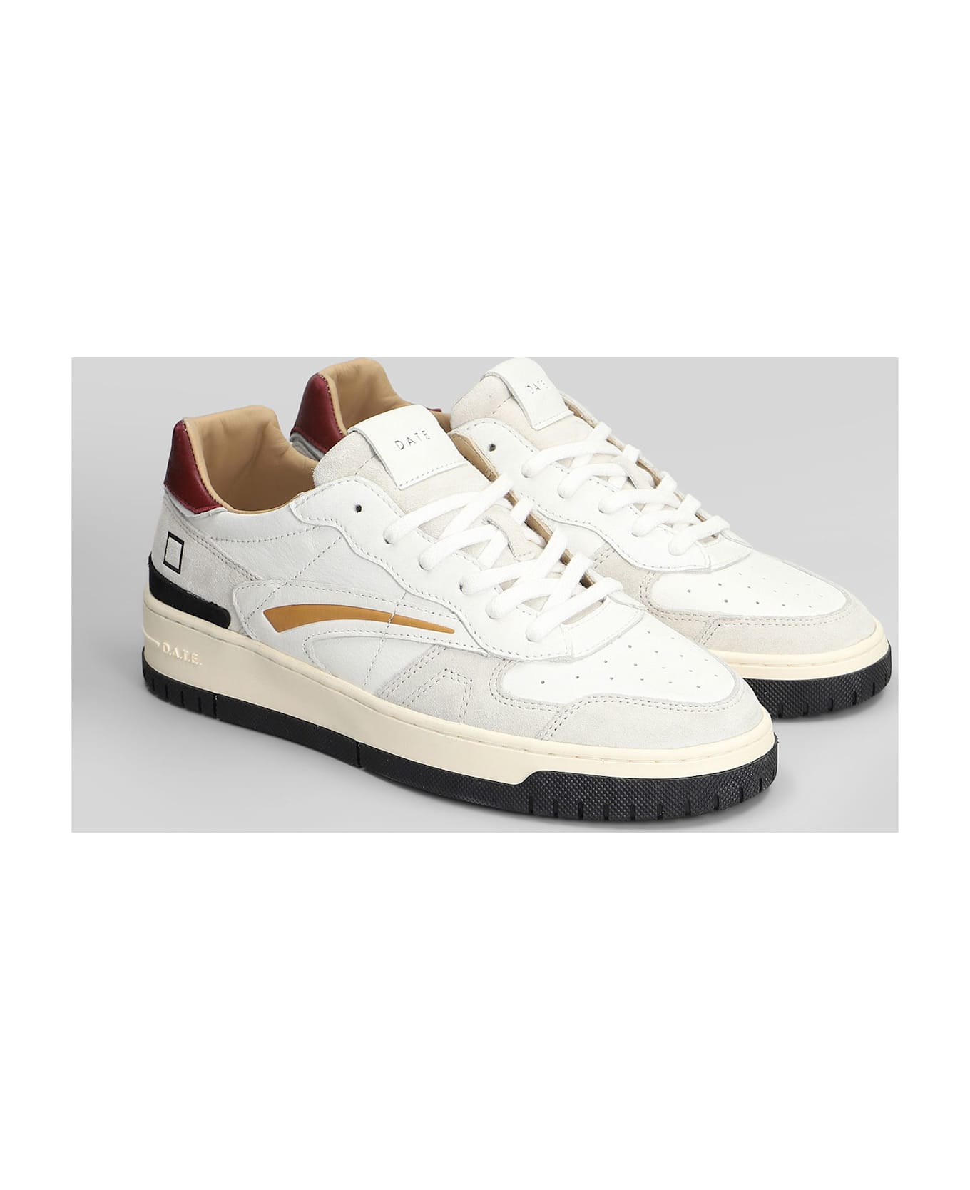 D.A.T.E. Torneo Pure Sneakers In White Suede And Leather - white
