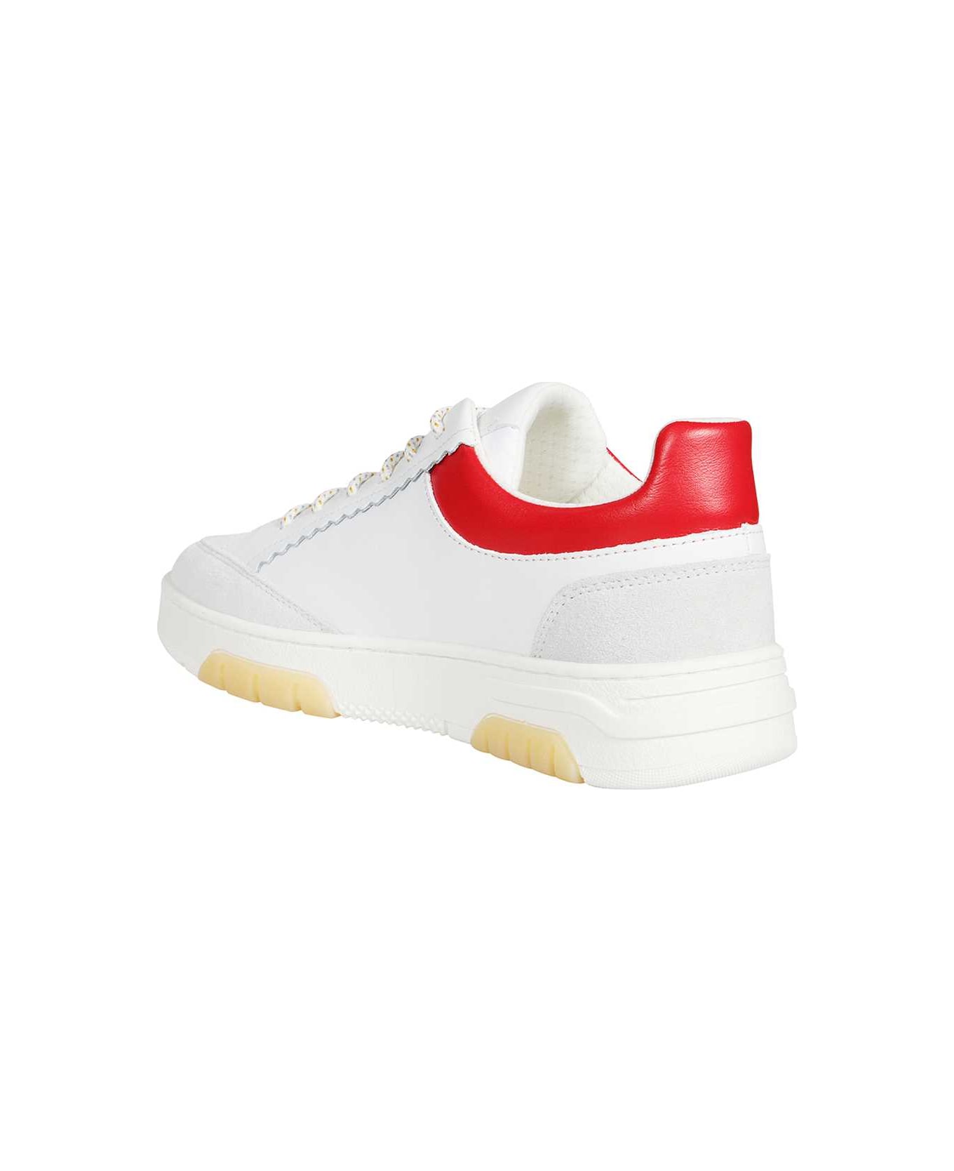 Weekend Max Mara Logo Detail Leather Sneakers - White