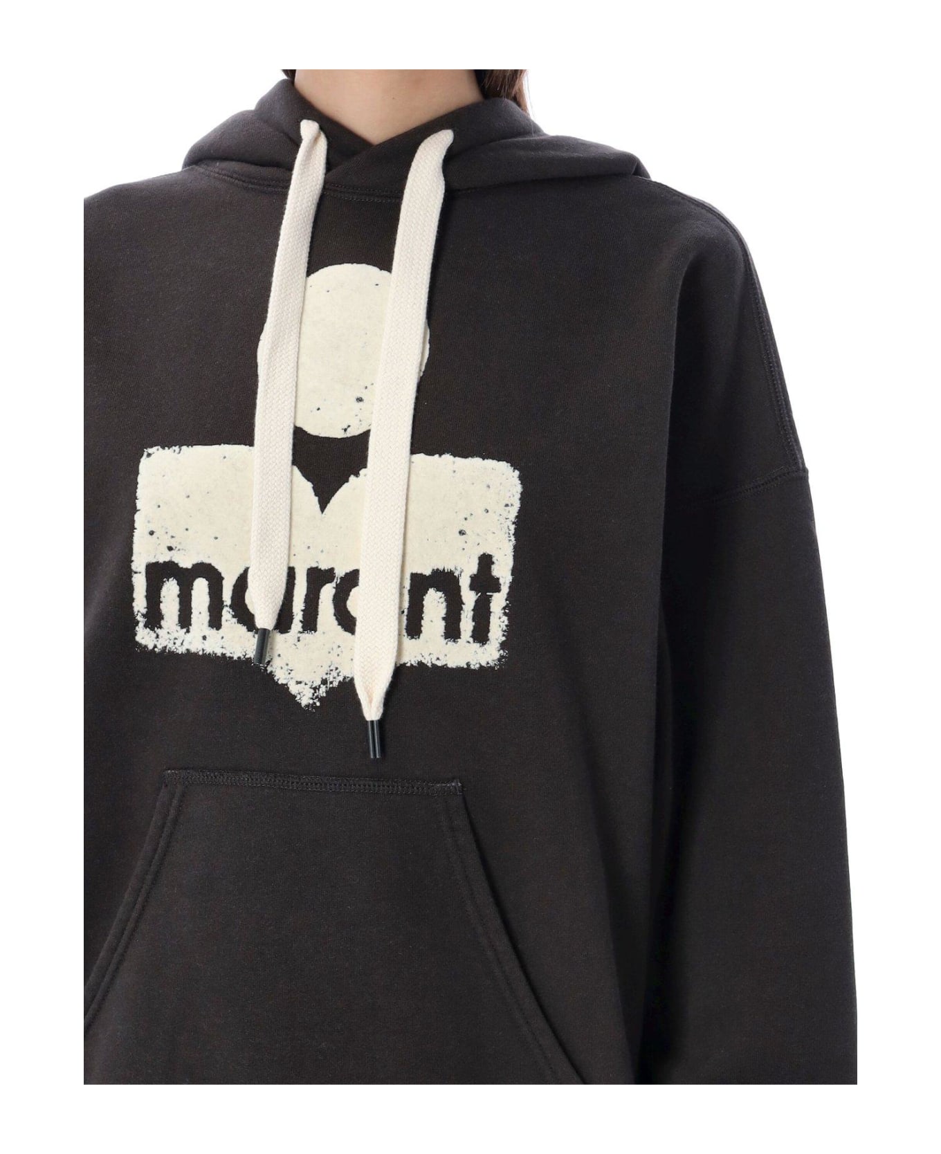 Isabel Marant Étoile Logo Embellished Long-sleeved Hoodie - Nero