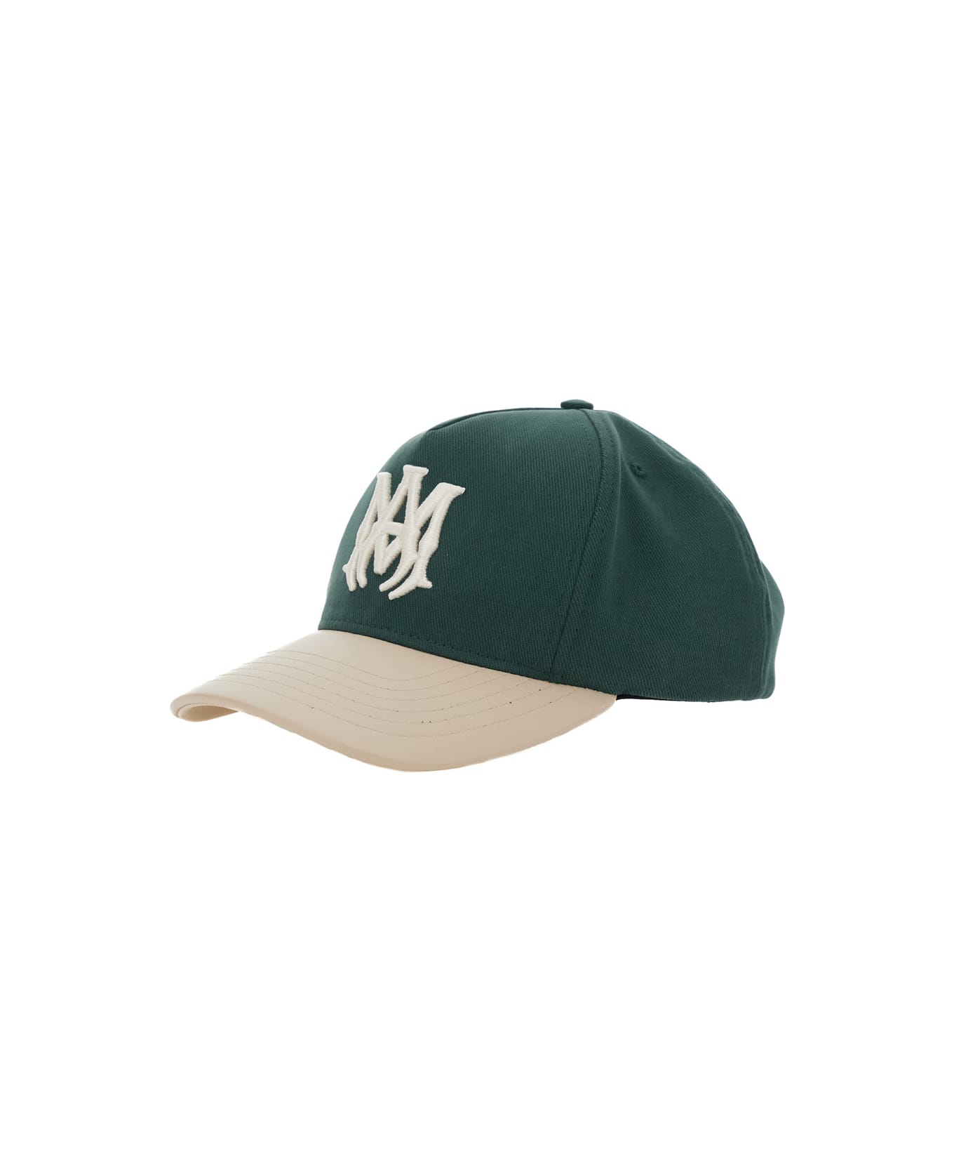 AMIRI Green Baseball Cap With Contrasting Brim And Logo Embroidery On The Front In Cotton Man - Green