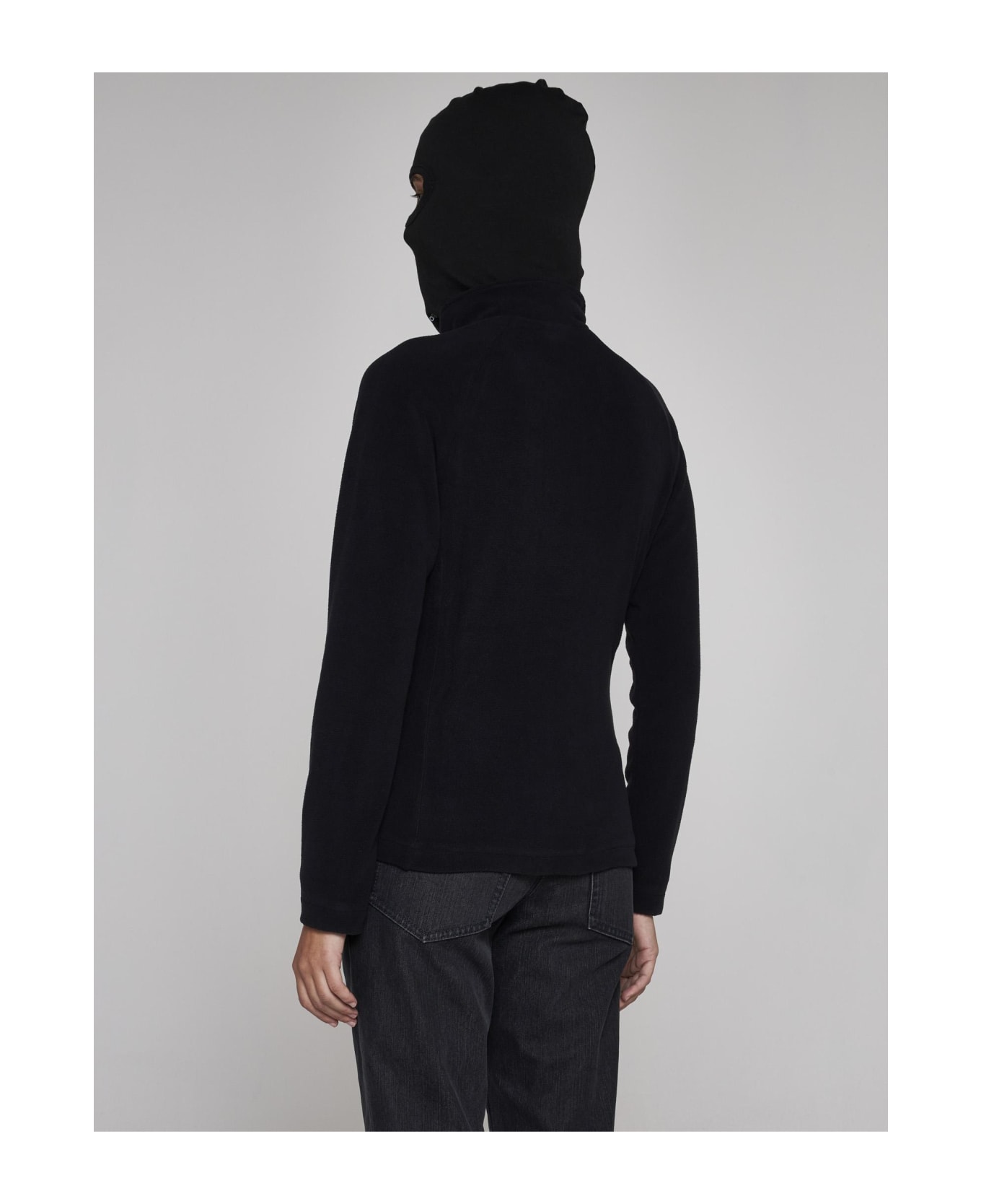 Balenciaga Polar Fleece Zip-up Track Jacket - Black ジャケット