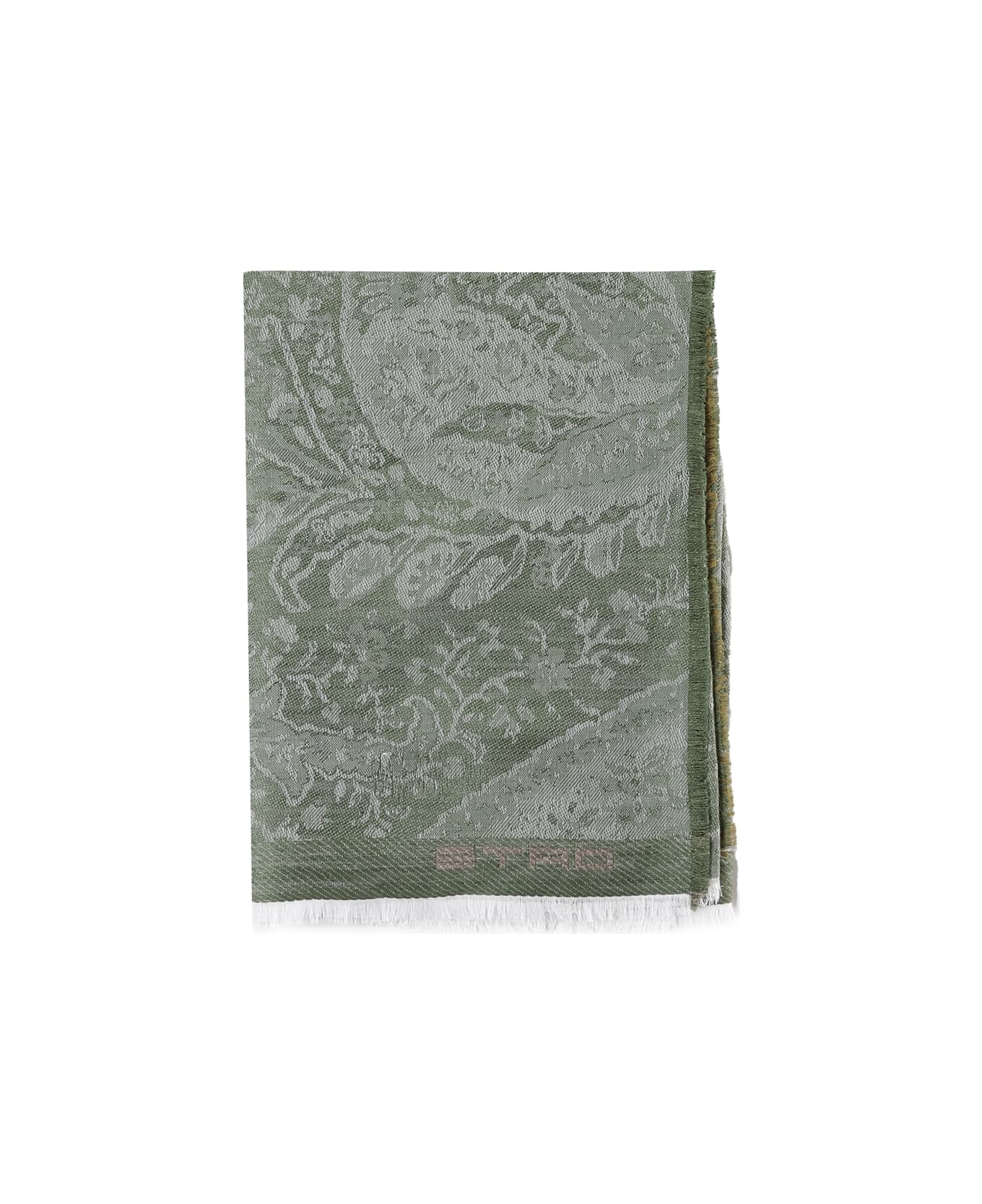 Etro Scarf With Jacquard Paisley Print - Green
