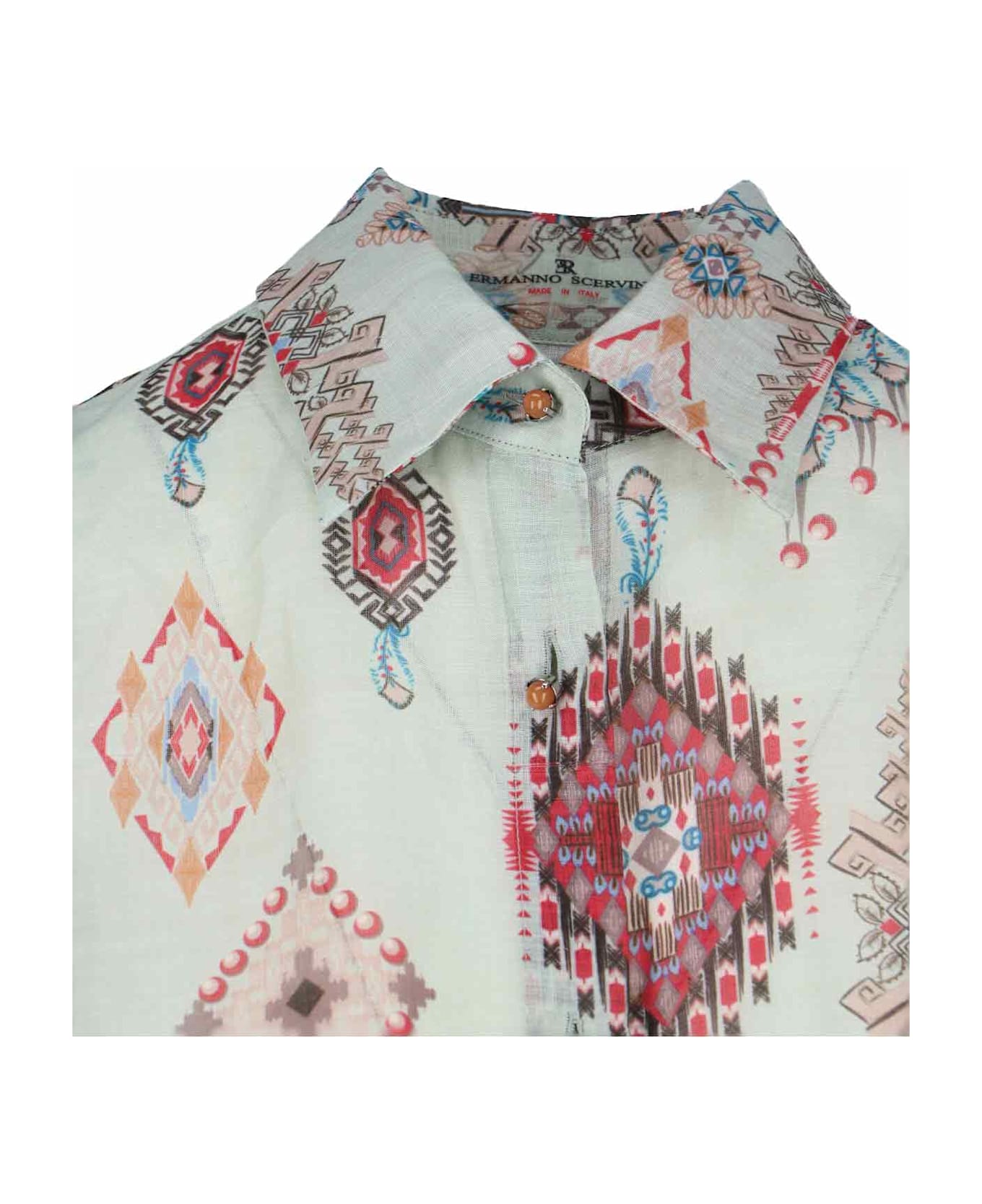 Ermanno Scervino Geometric Pattern Shirt - Green