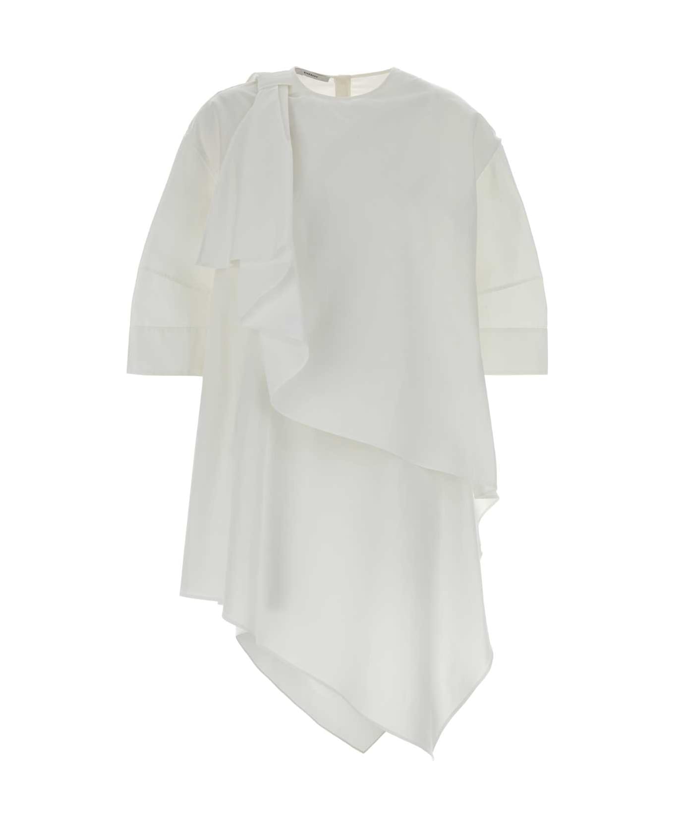 Givenchy White Poplin Mini Dress - White