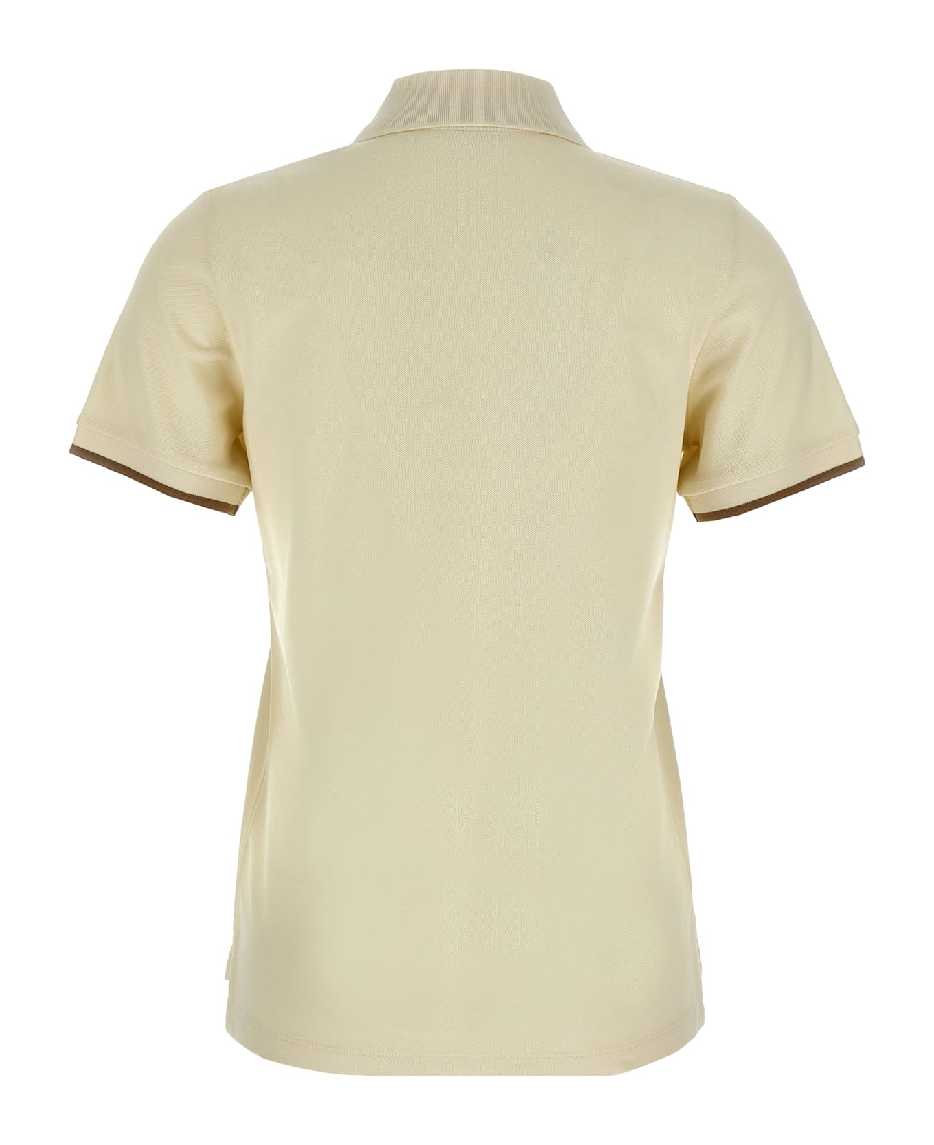 Moncler Logo White Polo Shirt - 034