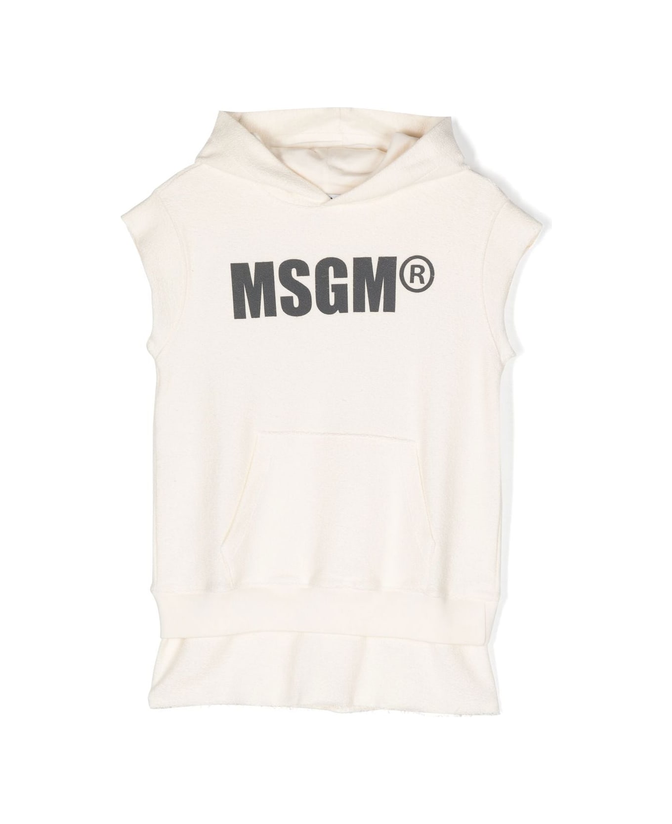 MSGM Dress With Logo - NEUTRALS