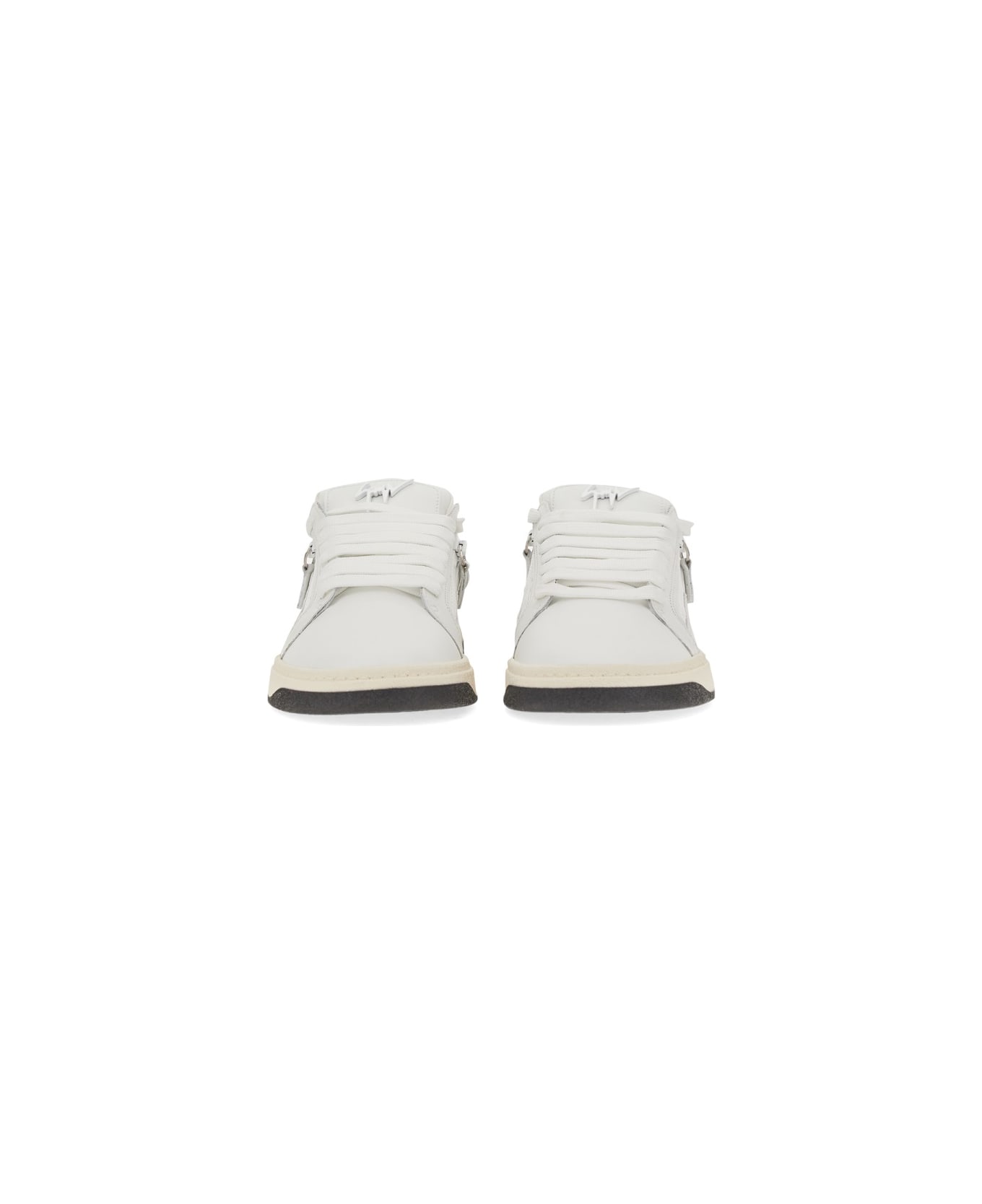 Giuseppe Zanotti Leather Sneaker - WHITE