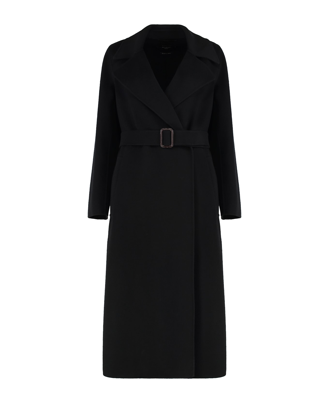 Weekend Max Mara Manu Double-breasted Virgin Wool Coat - black