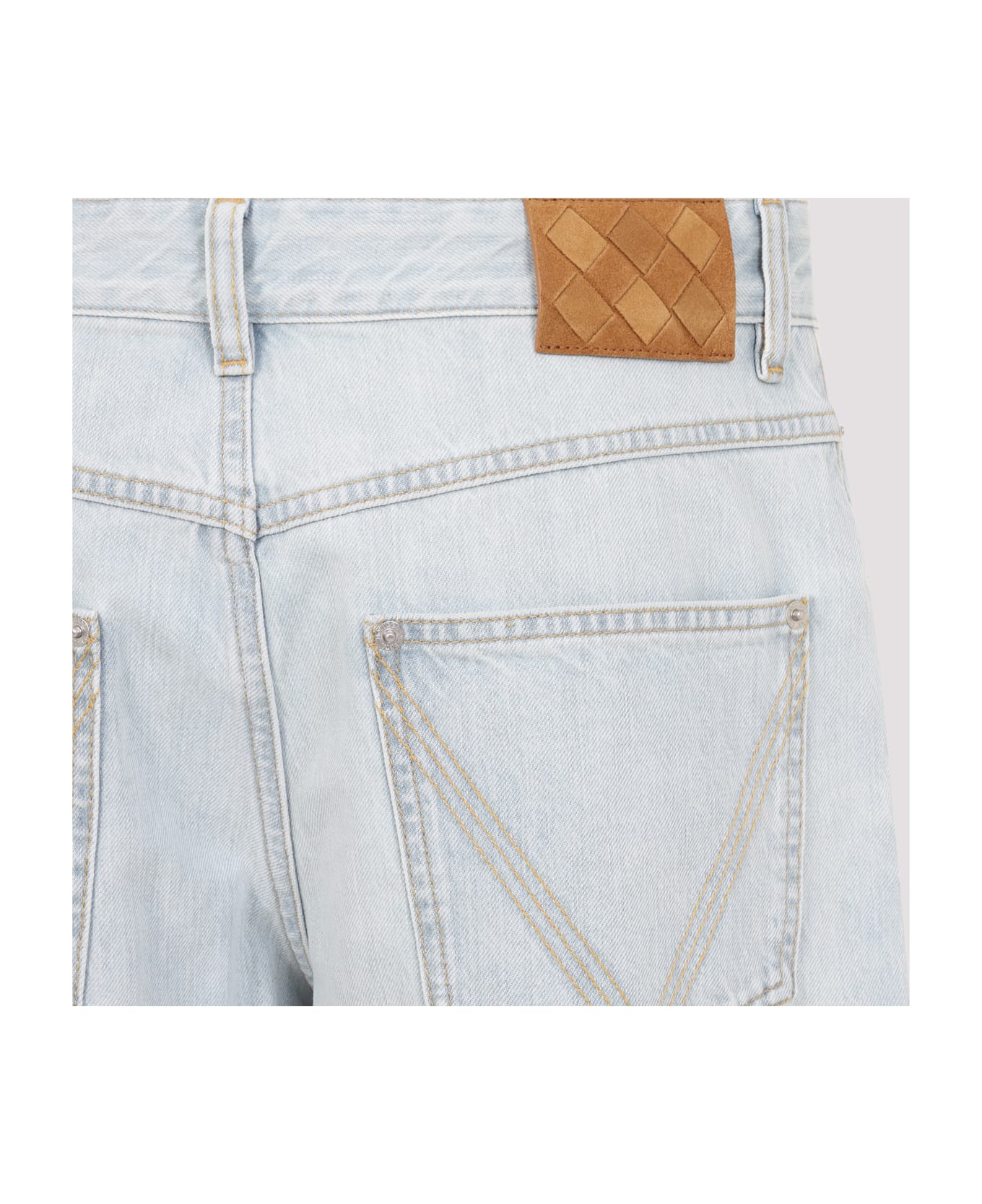 Bottega Veneta Straight Leg Denim Pants - Light Blue