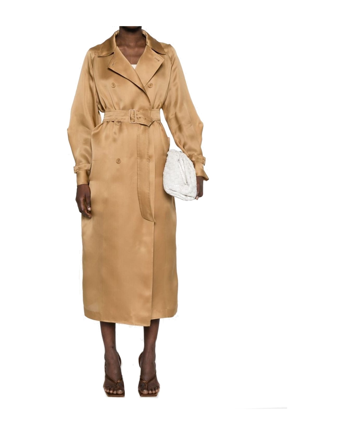 Max Mara Sfilata 
sacco
 Silk Trench - Brown
