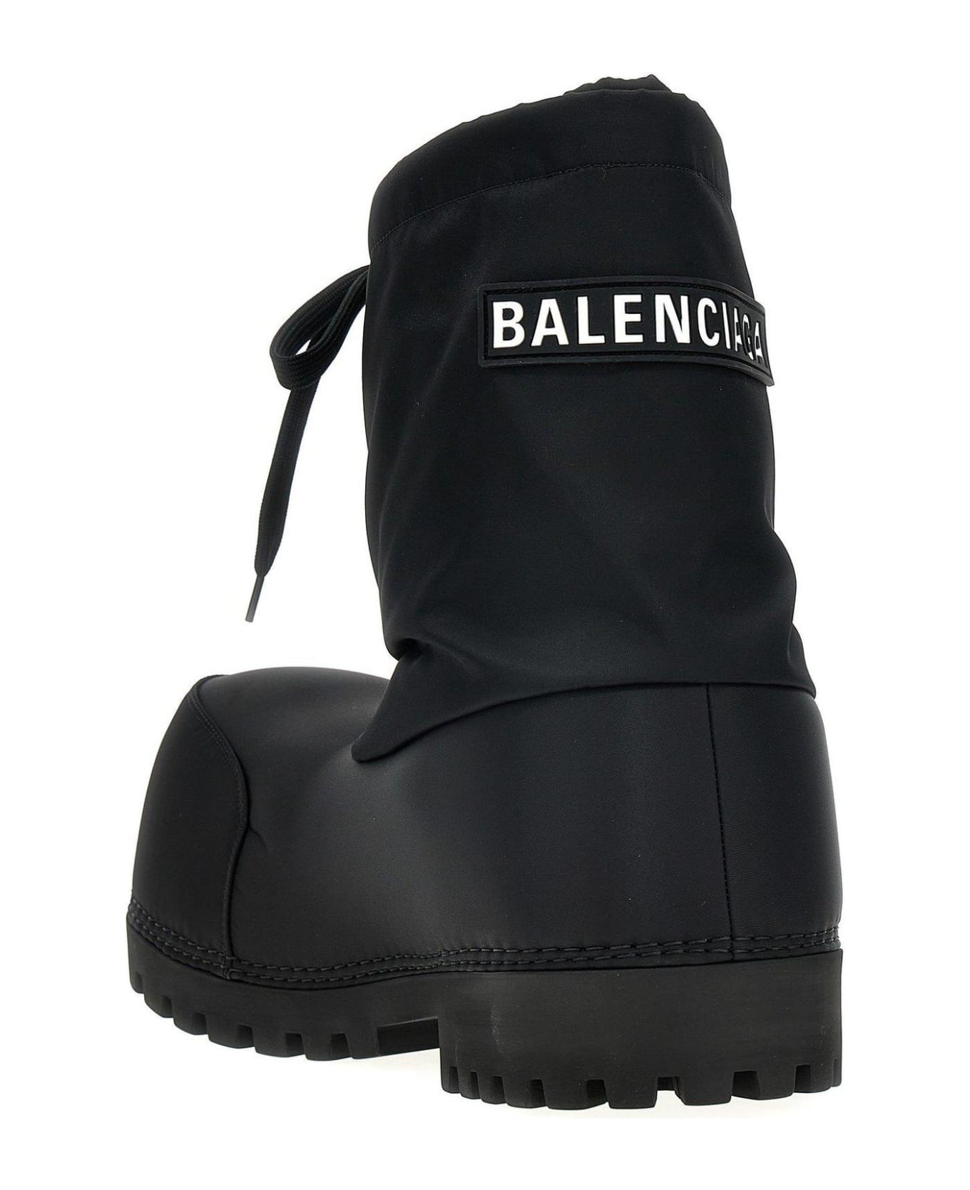 Balenciaga Black Nylon Alaska Ankle Boots - Black ブーツ