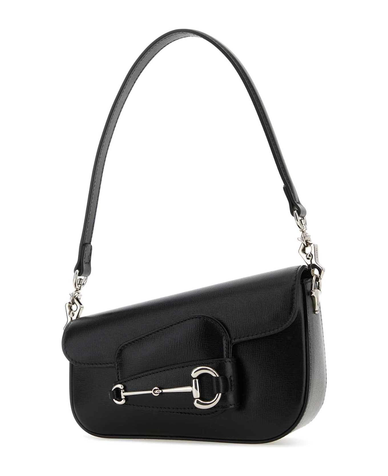 Gucci Black Leather Mini Gucci Horsebit 1955 Handbag - Black