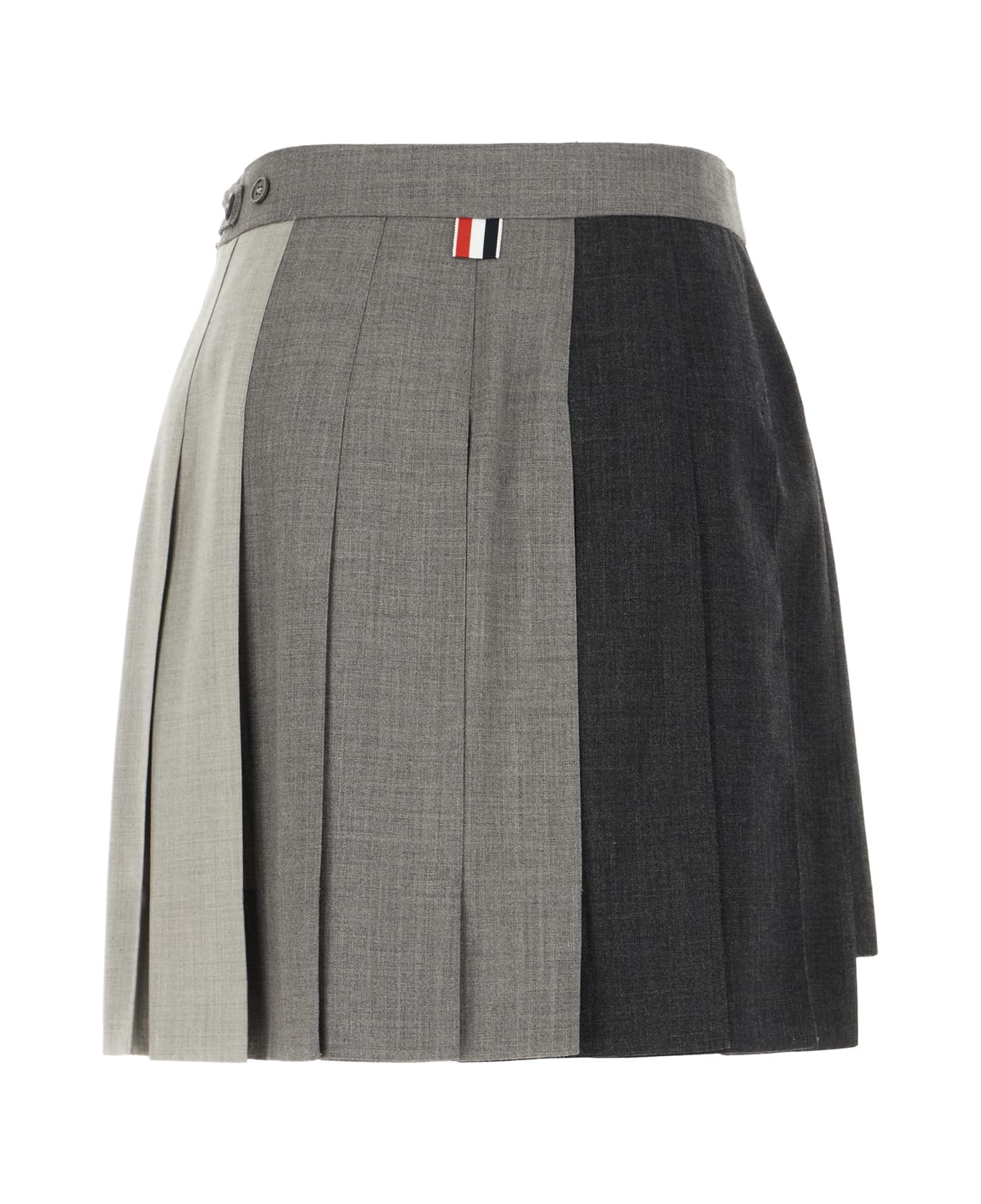 Thom Browne Multicolor Wool Skirt - dark grey