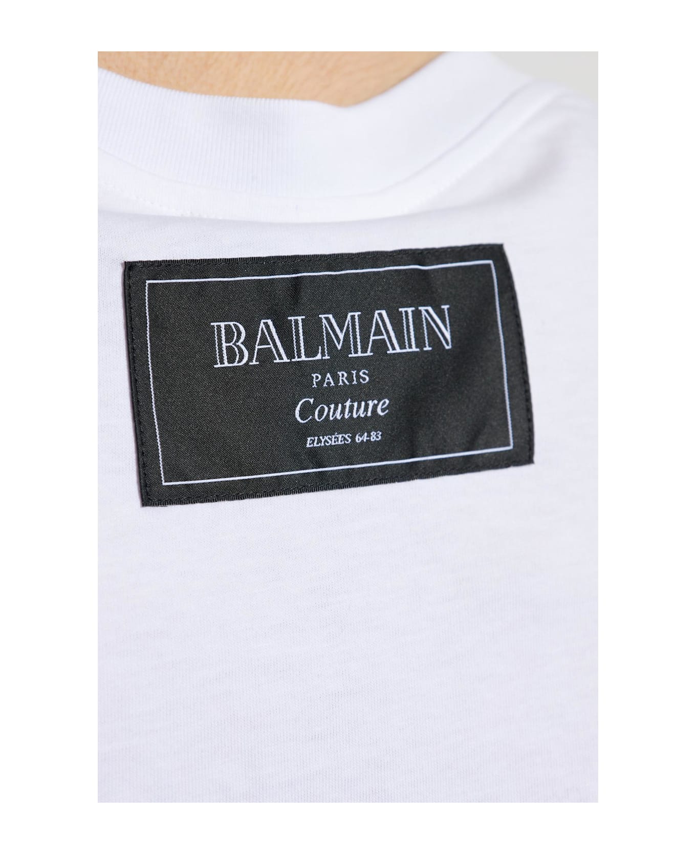 Balmain T-shirt With Print - Bianco