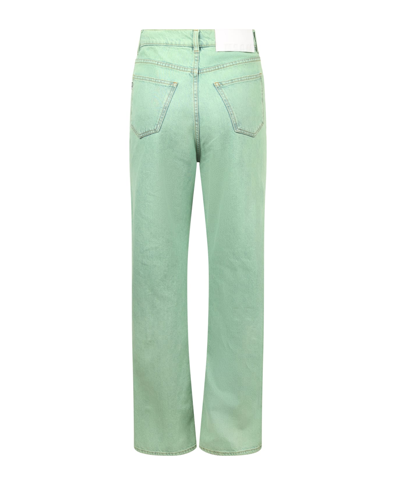 MSGM Jeans Destroyed Colored Verde - Green
