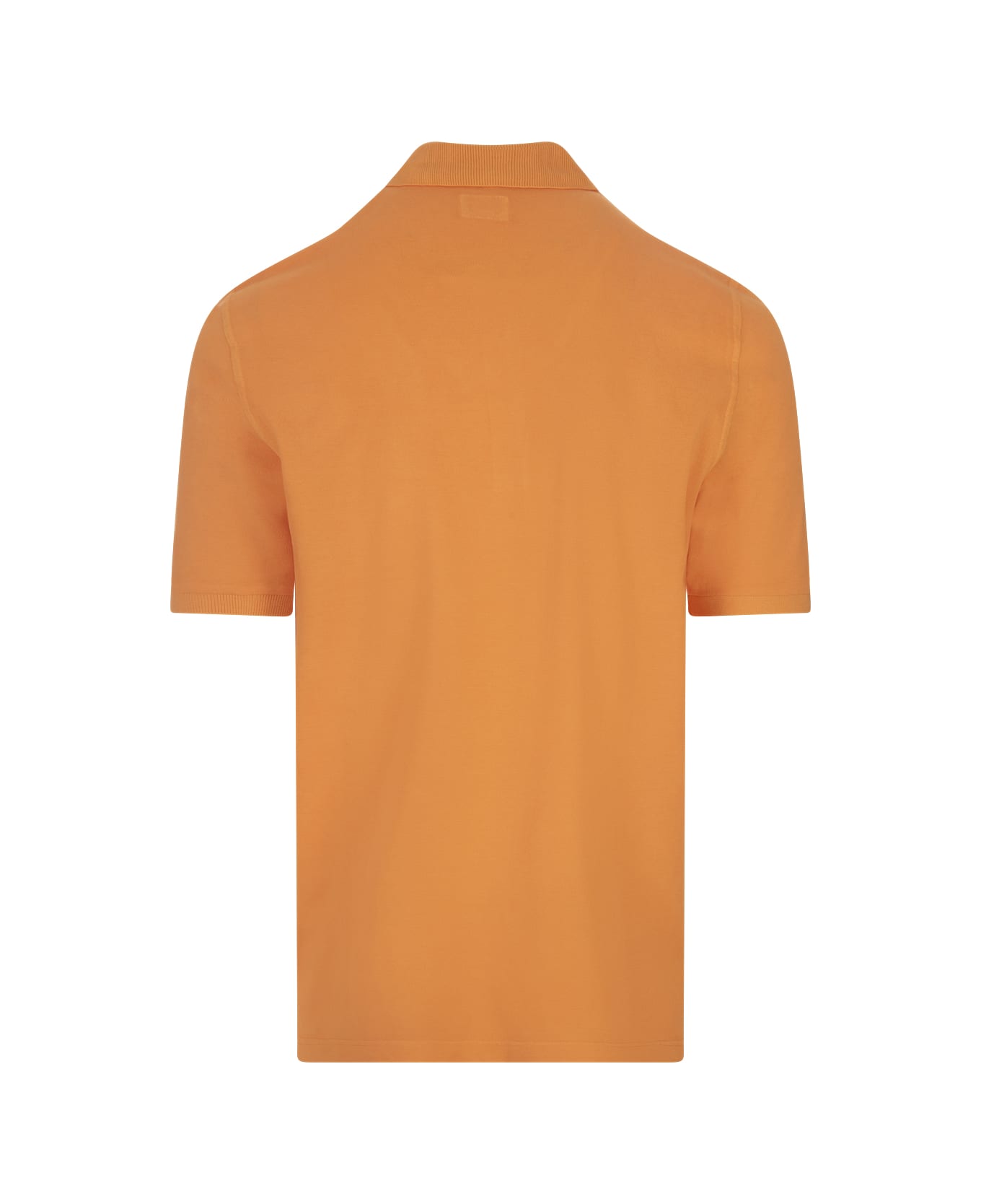 Fedeli Orange Light Cotton Piquet Polo Shirt - Orange