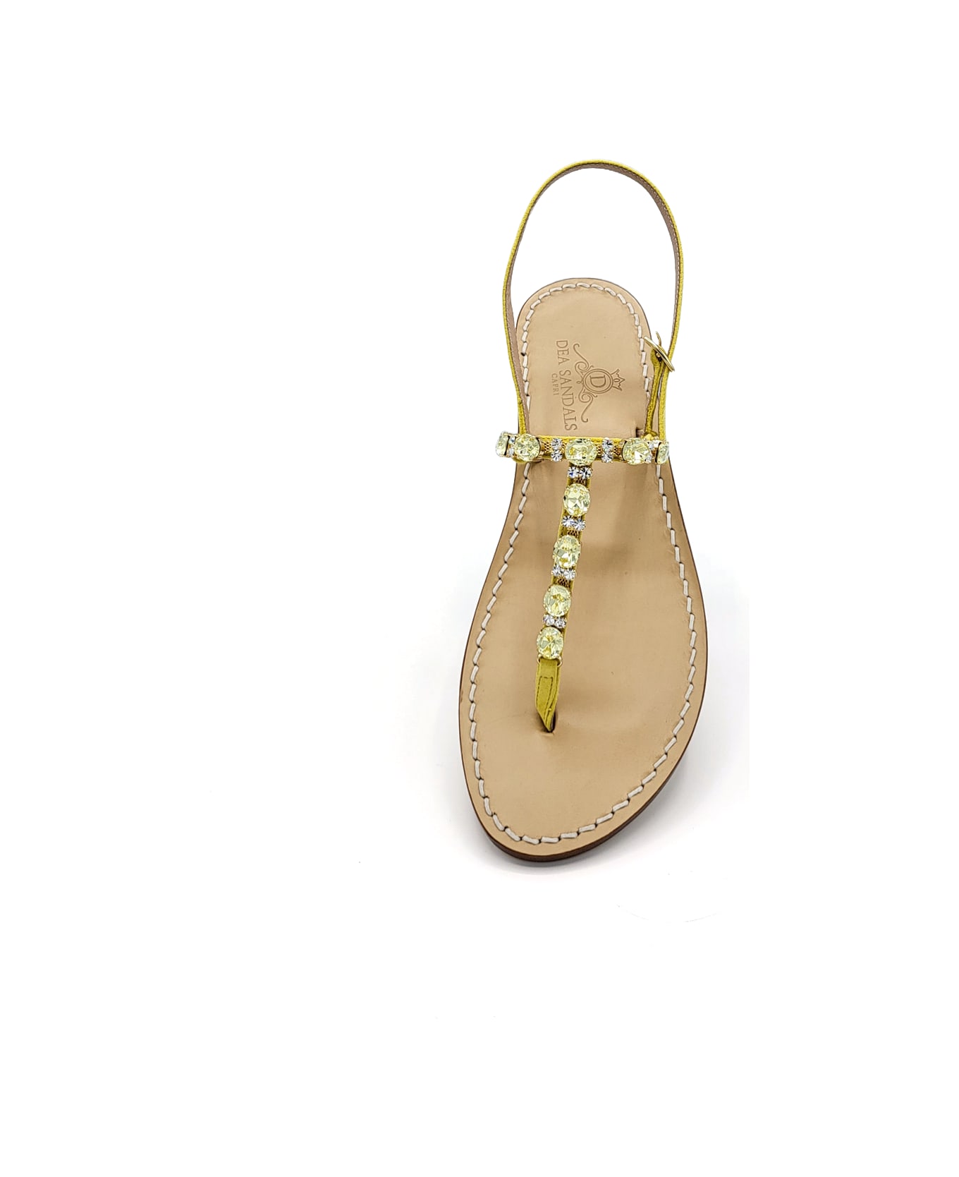 Dea Sandals Capri Axel Jewel Sandals Positano Yellow - yellow, crystals