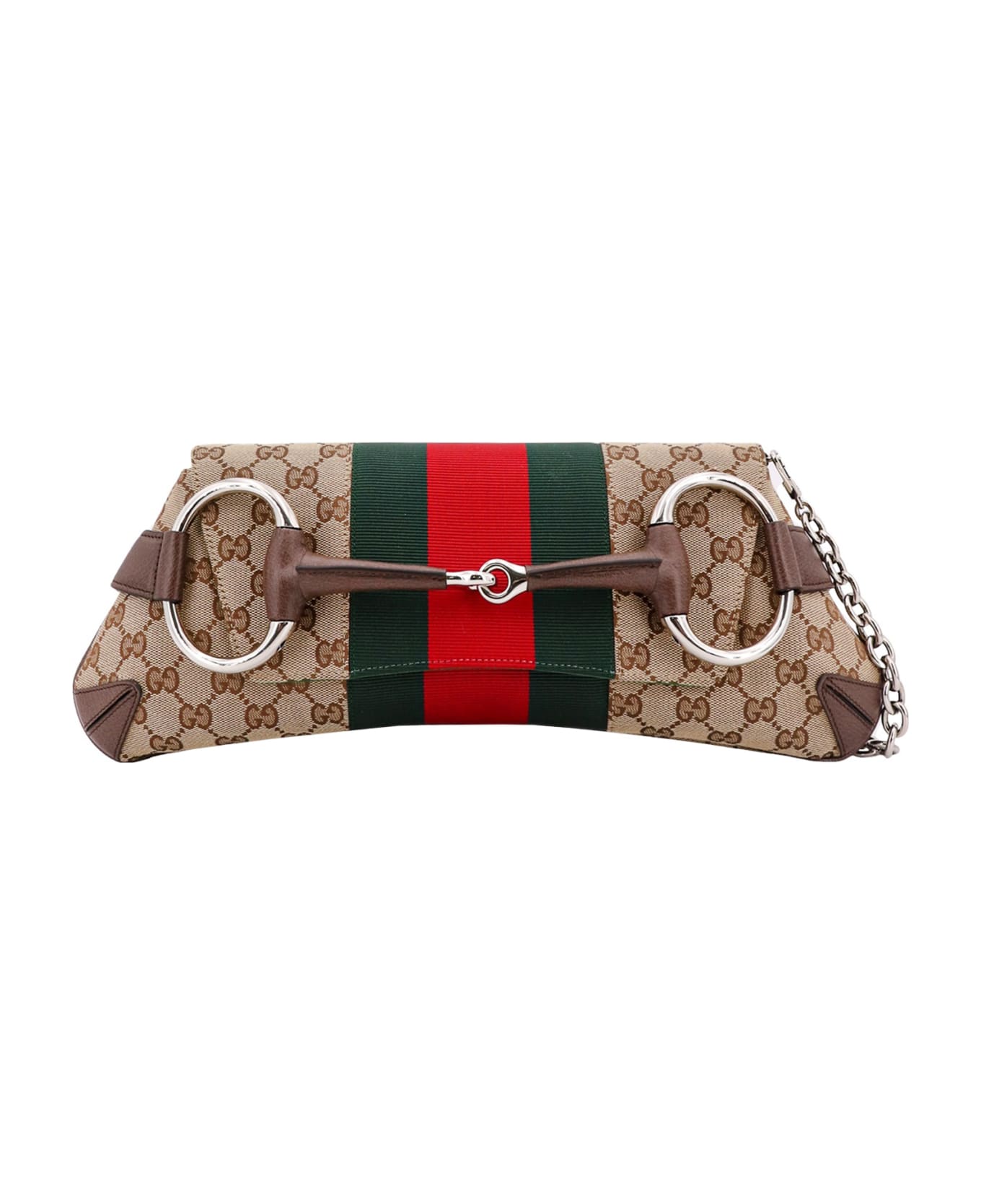 Gucci Horsebit Shoulder Bag - Beige